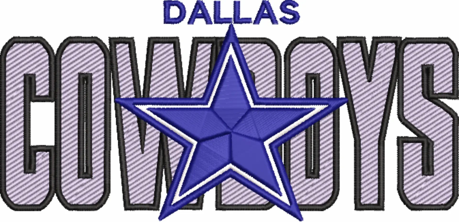 Dallas Cowboys NFL stylized embroidery design -AT&T Stadium men's football embroidery machine pattern embroidery file - instant download — view 4