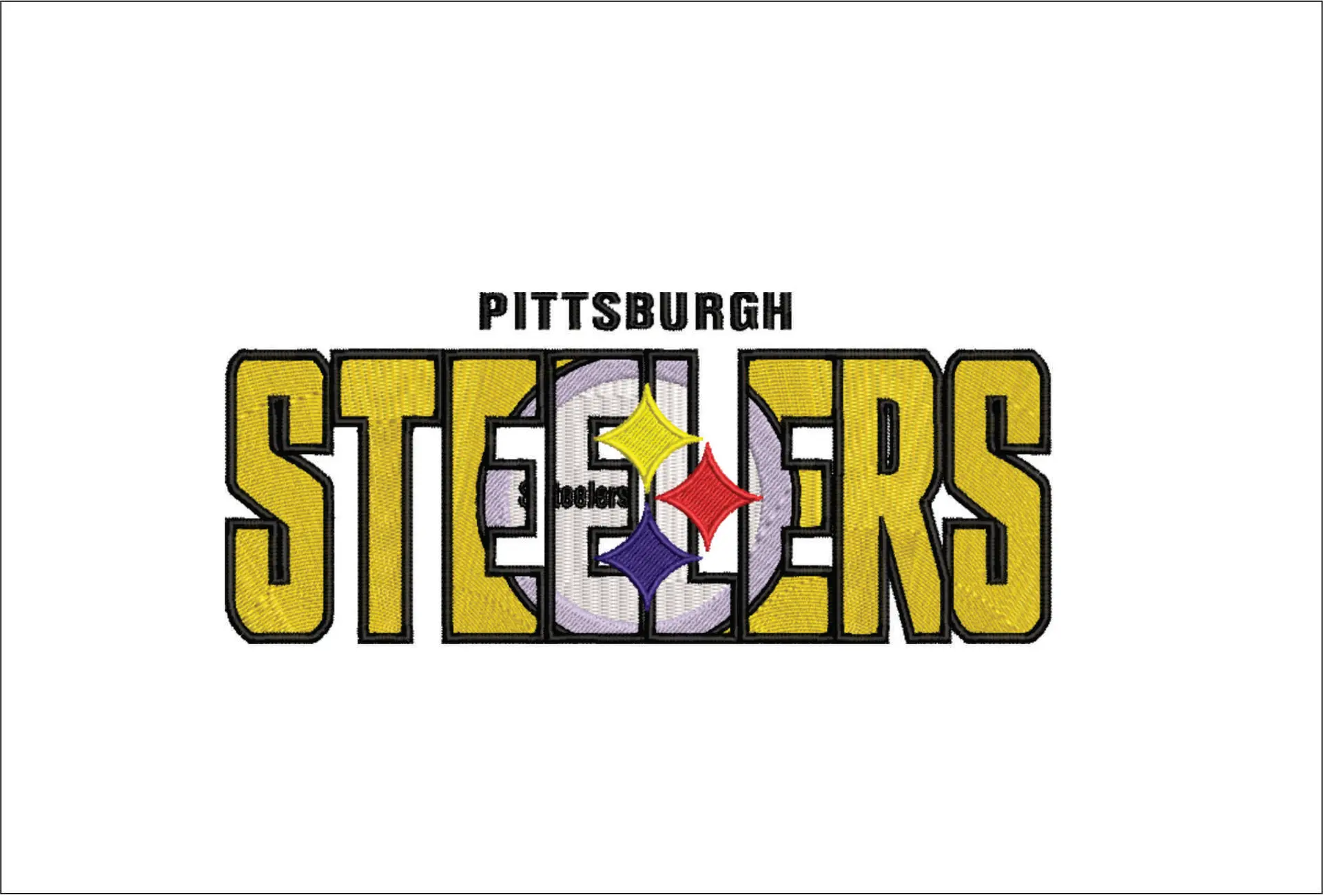 Pittsburgh Steelers NFL stylizedembroidery design -Acrisure Stadium men's football embroidery machine pattern embroidery file - instant download