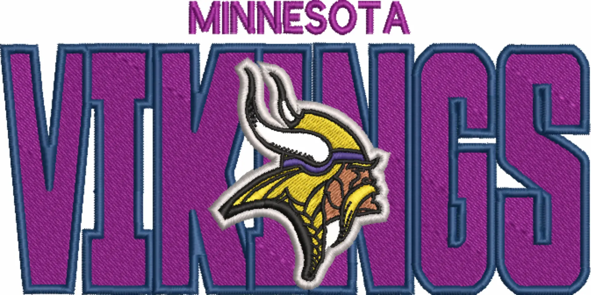Minnesota Vikings NFL Stylized embroidery design -U.S Bank Stadium men's football embroidery machine pattern embroidery file - instant download — view 4
