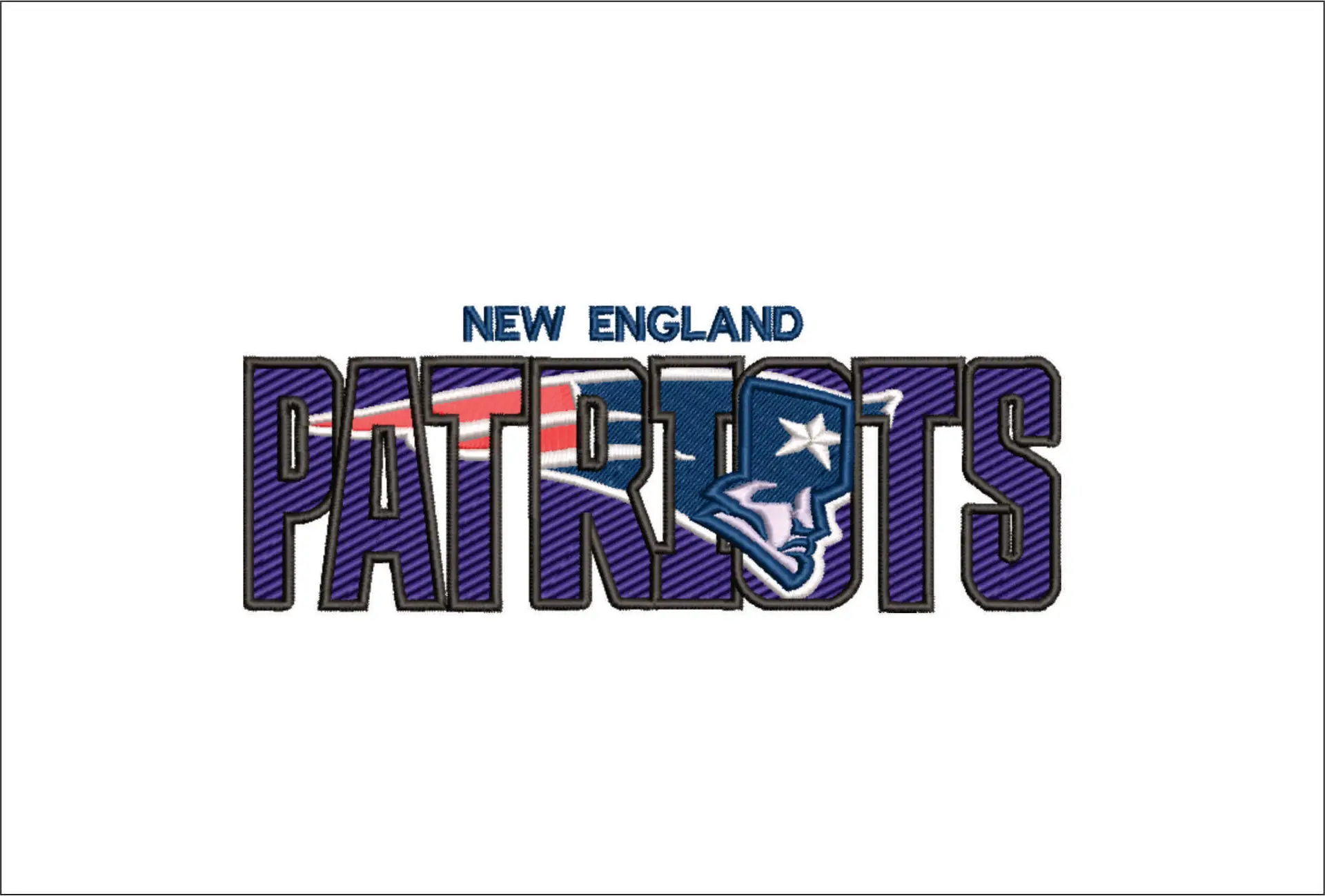 New England Patriots NFL stylised embroidery design -Gillette Stadium men's football embroidery machine pattern embroidery file - instant download
