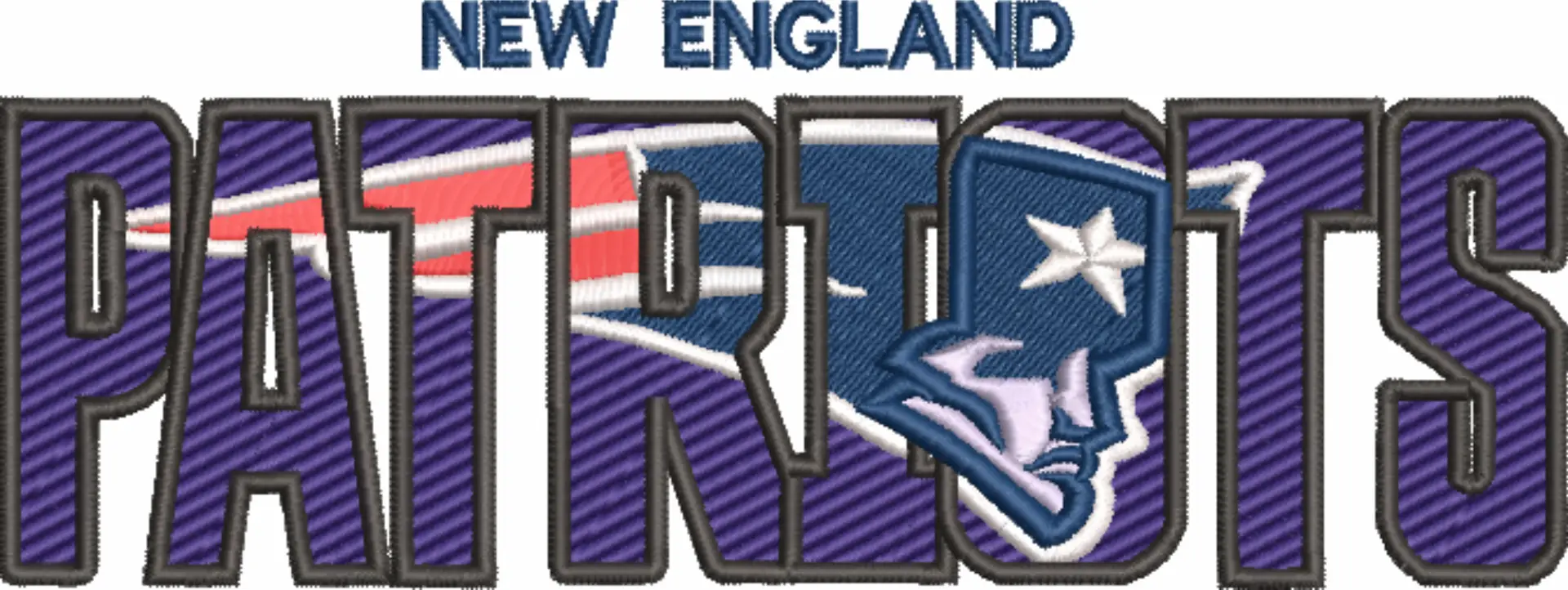New England Patriots NFL stylised embroidery design -Gillette Stadium men's football embroidery machine pattern embroidery file - instant download — view 4
