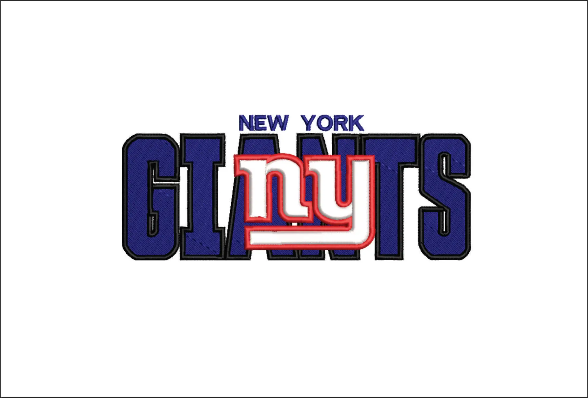 New York Giants NFL Stylized embroidery design -MetLife Stadium men's football embroidery machine pattern embroidery file - instant download