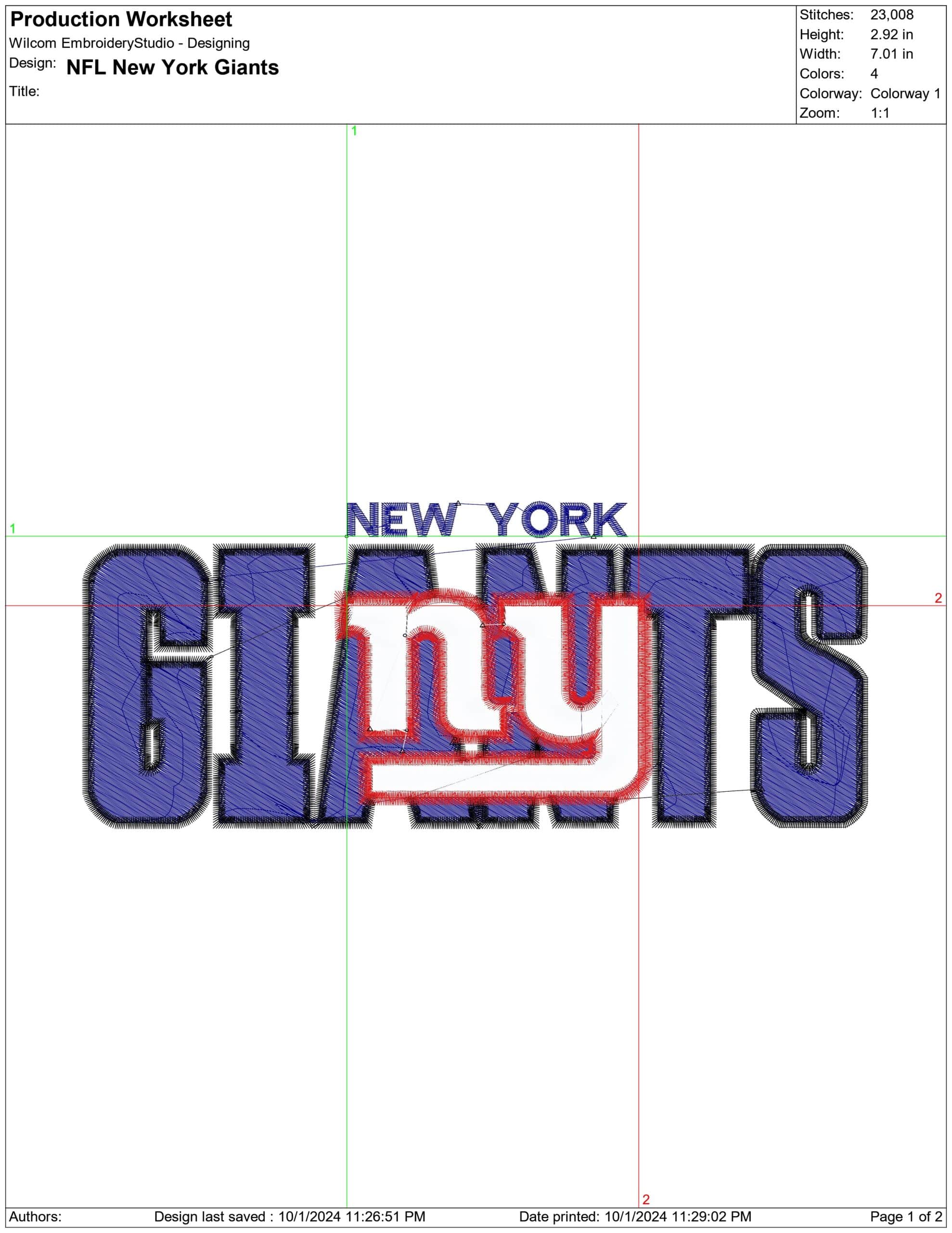 New York Giants NFL Stylized embroidery design -MetLife Stadium men's football embroidery machine pattern embroidery file - instant download — view 4