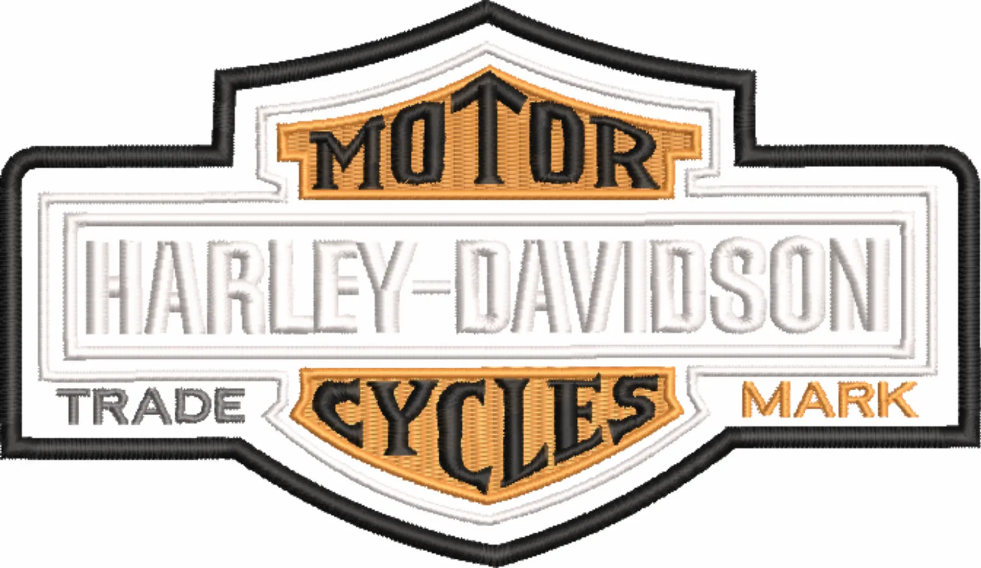 Harley Davidson Motorbike Logo embroidery design - group design machine pattern Bike Company embroidery file instant download in a frame — view 4