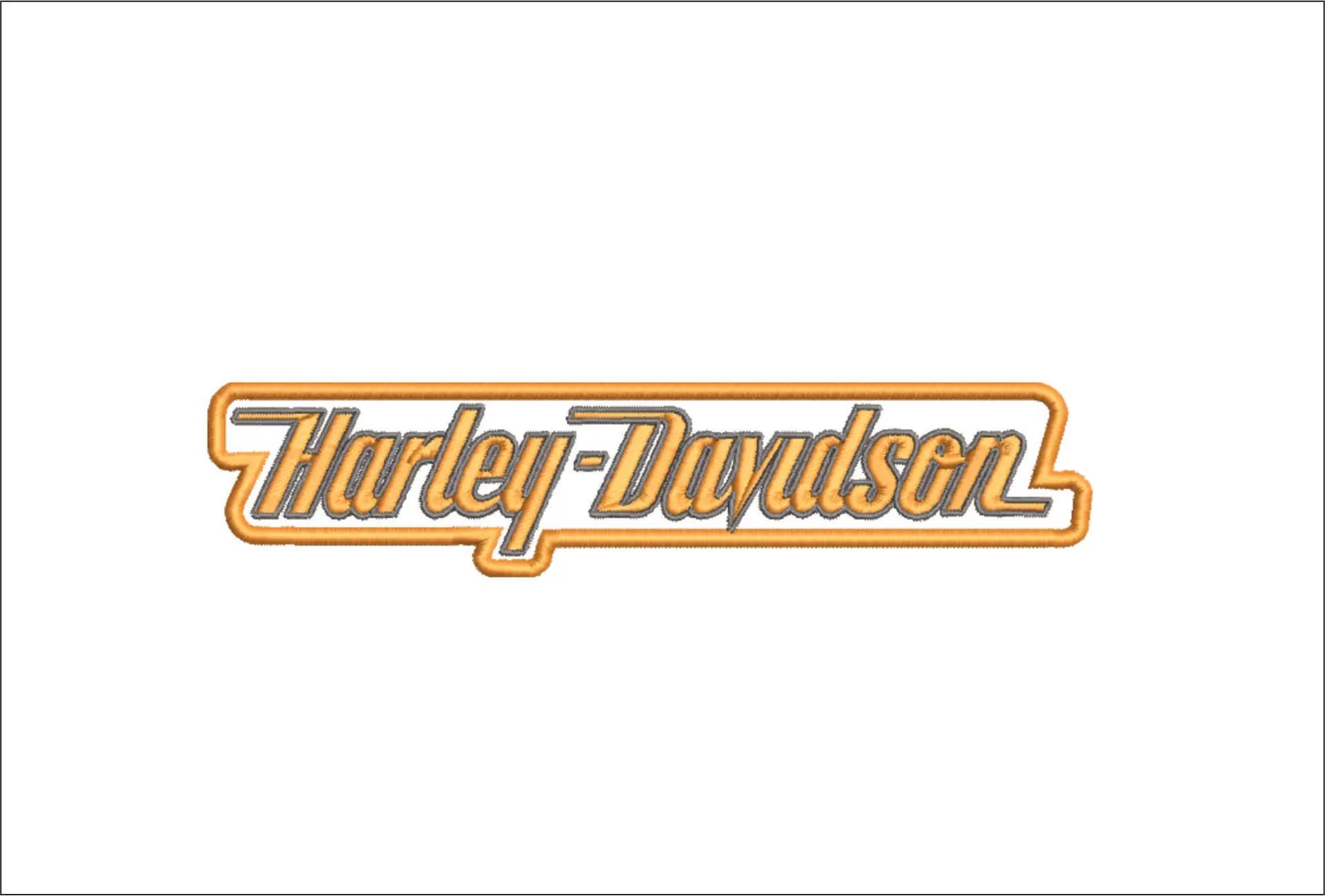 Harley Davidson Outline Logo embroidery design - group design machine pattern Bike Company embroidery file instant download in a frame