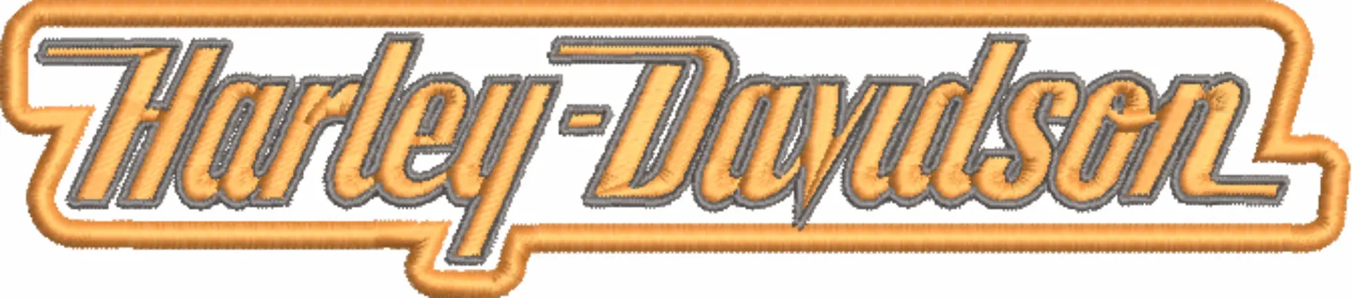 Harley Davidson Outline Logo embroidery design - group design machine pattern Bike Company embroidery file instant download in a frame — view 4