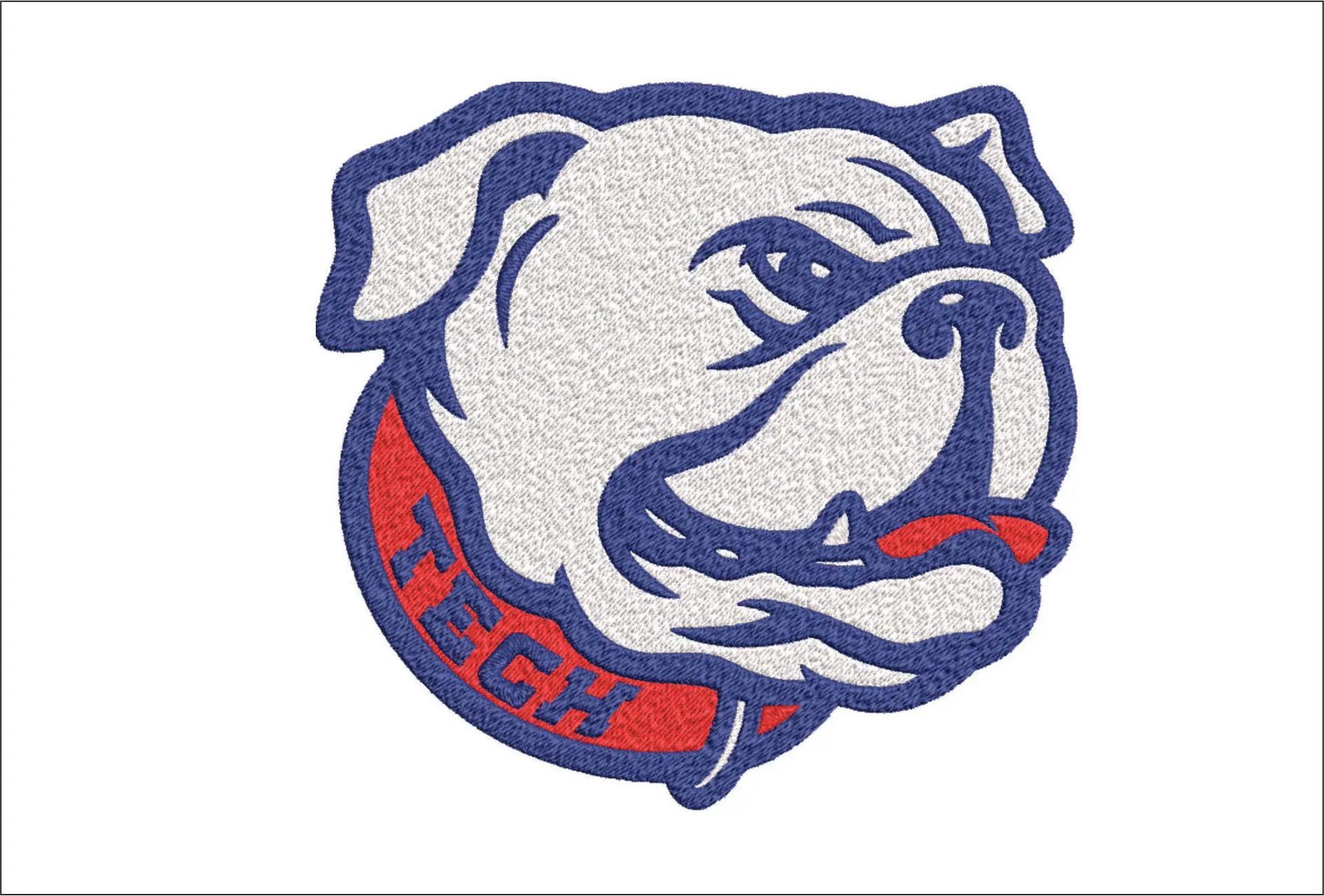 Louisiana Tech Bulldog embroidery design - Louisiana Tech Logo  embroidery machine  pattern embroidery file - instant download in a frame