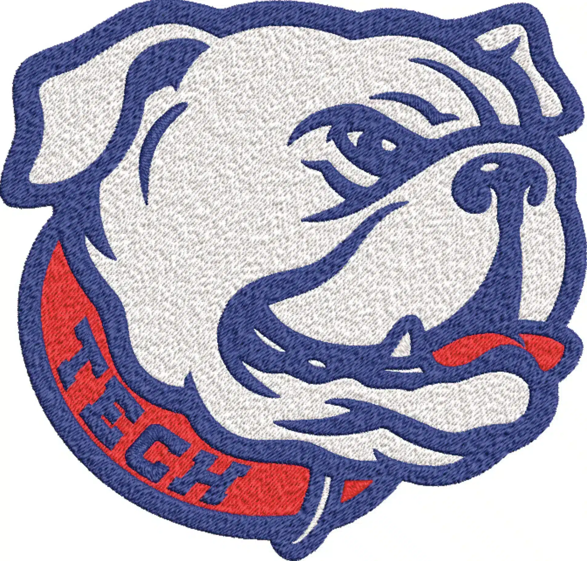 Louisiana Tech Bulldog embroidery design - Louisiana Tech Logo  embroidery machine  pattern embroidery file - instant download in a frame — view 2