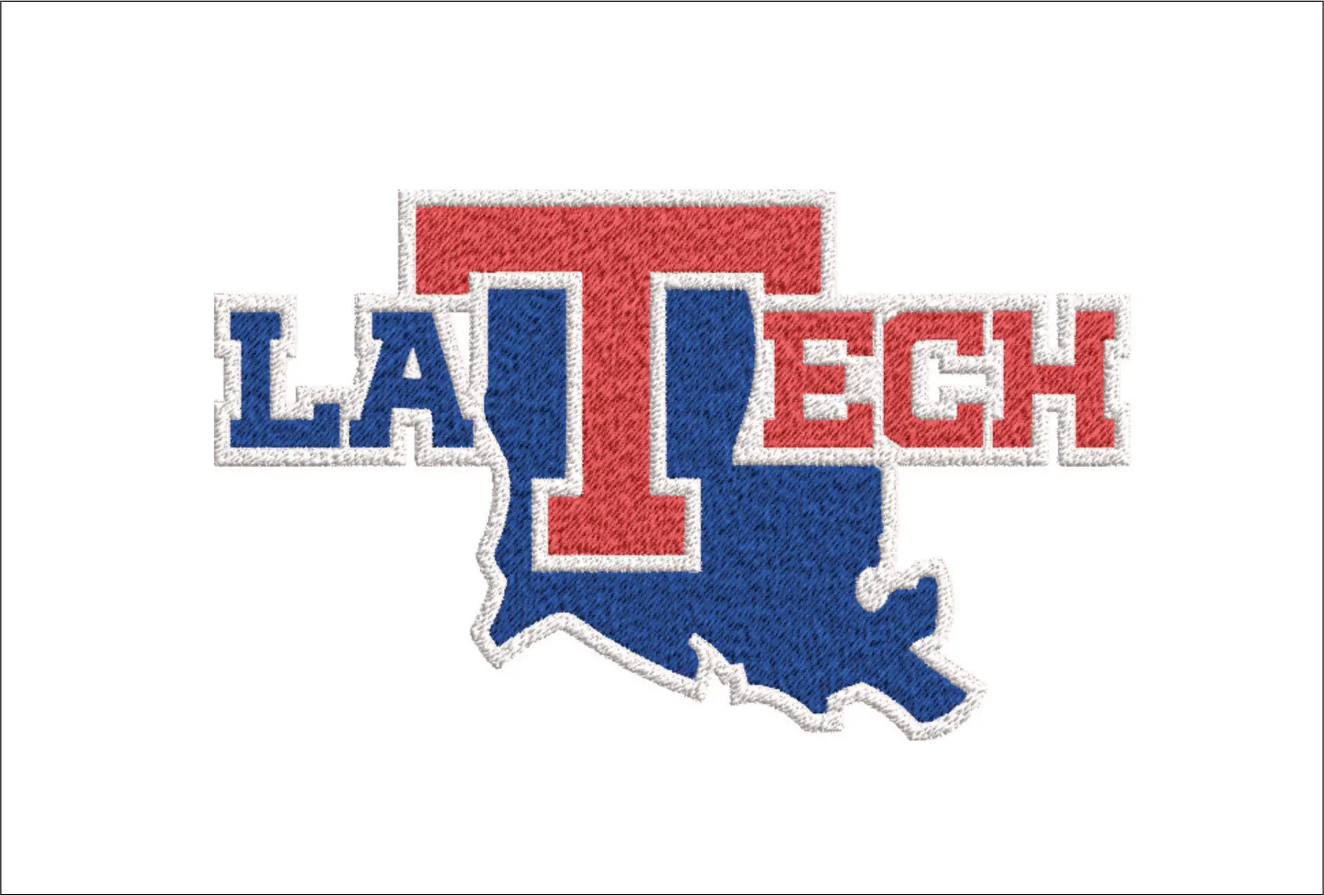 Louisiana Tech embroidery design - Louisiana Tech Bulldogs Logo  embroidery machine  pattern embroidery file - instant download in a frame