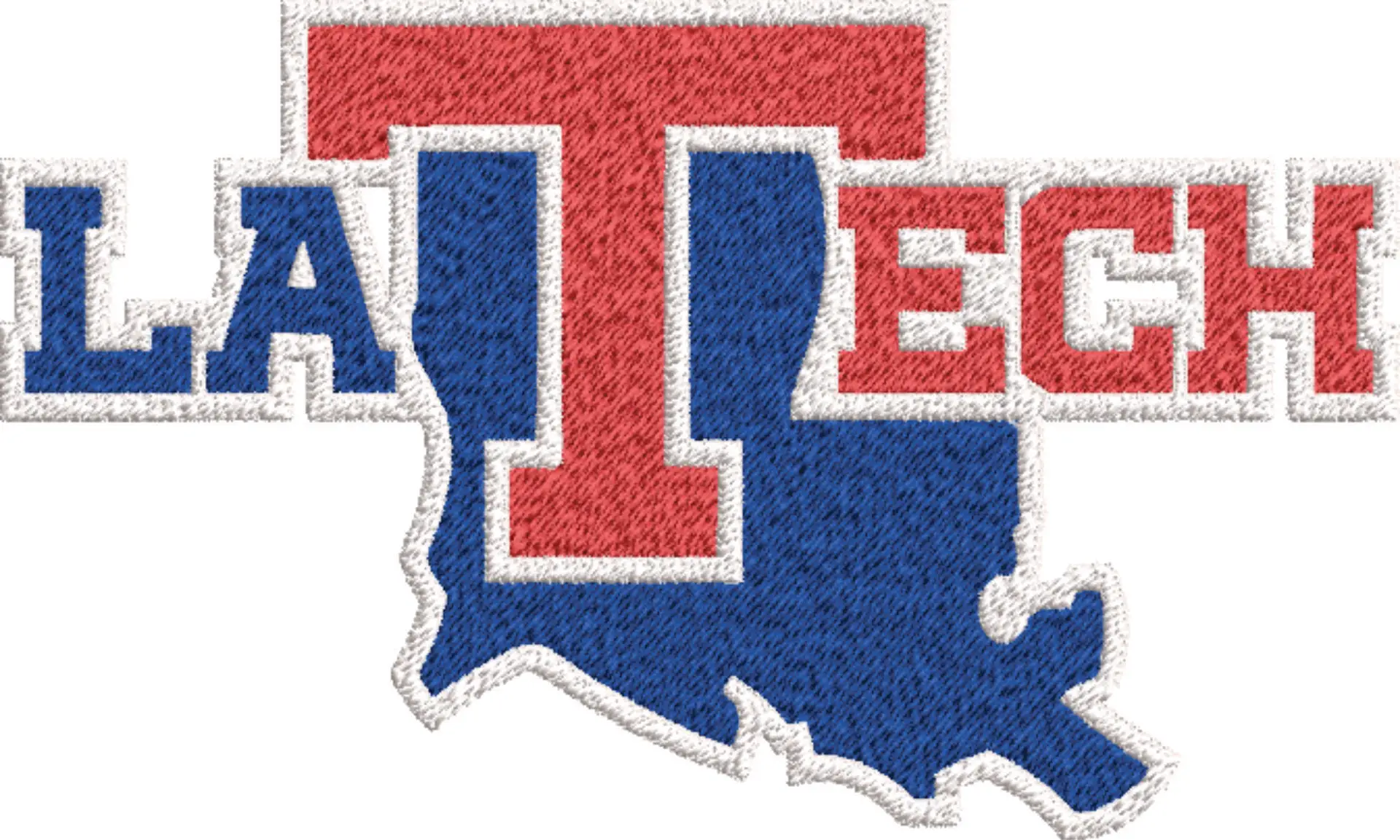 Louisiana Tech embroidery design - Louisiana Tech Bulldogs Logo  embroidery machine  pattern embroidery file - instant download in a frame — view 4