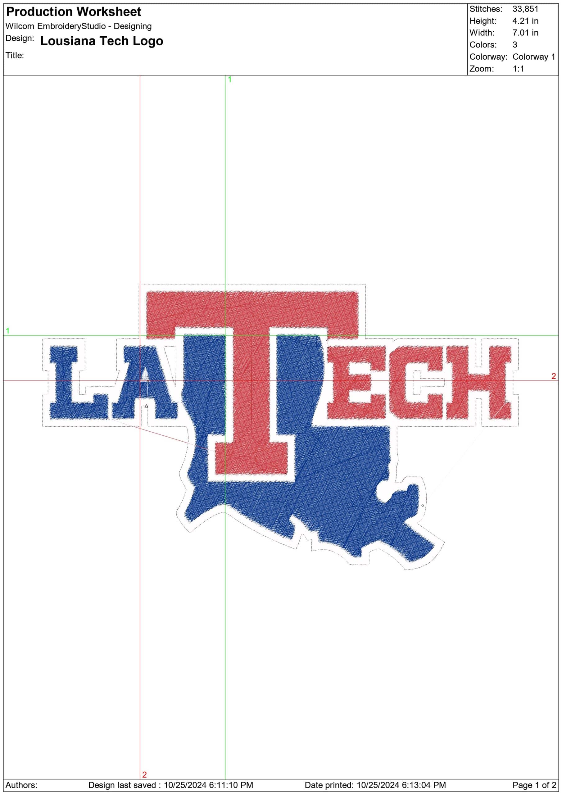 Louisiana Tech embroidery design - Louisiana Tech Bulldogs Logo  embroidery machine  pattern embroidery file - instant download in a frame — view 2