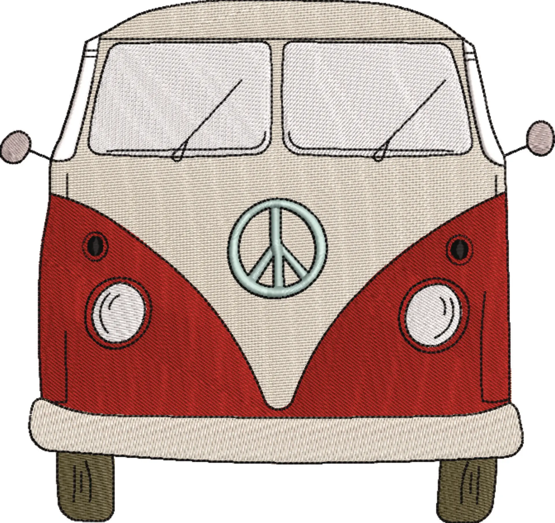 VW Camper Van embroidery design - VW Camper embroidery design machine pattern - Car embroidery file - instant download in a frame — view 4