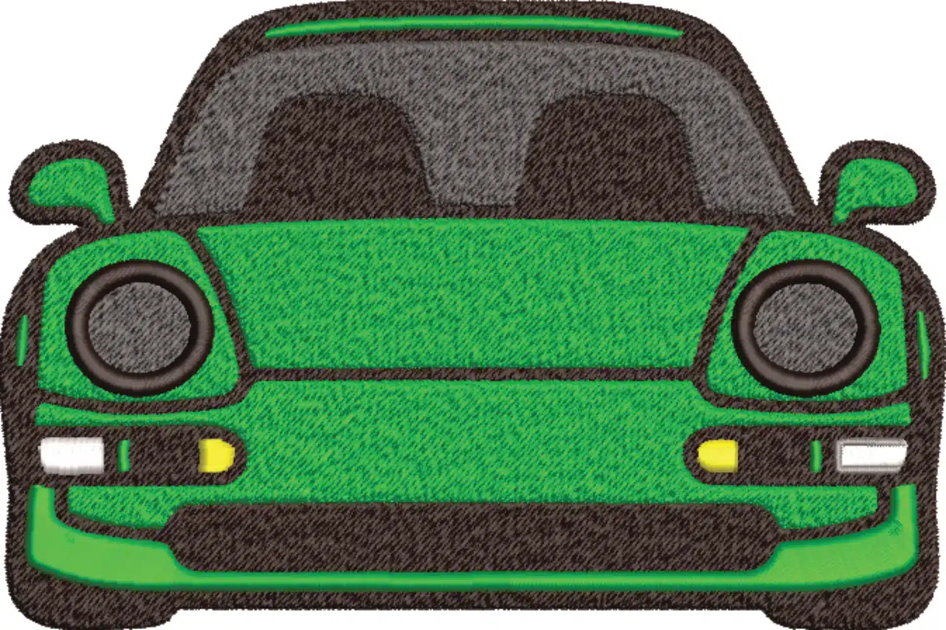 Porsche Stylized designs embroidery design - 911 GT2 embroidery design machine pattern - Car embroidery file - instant download in a frame — view 4