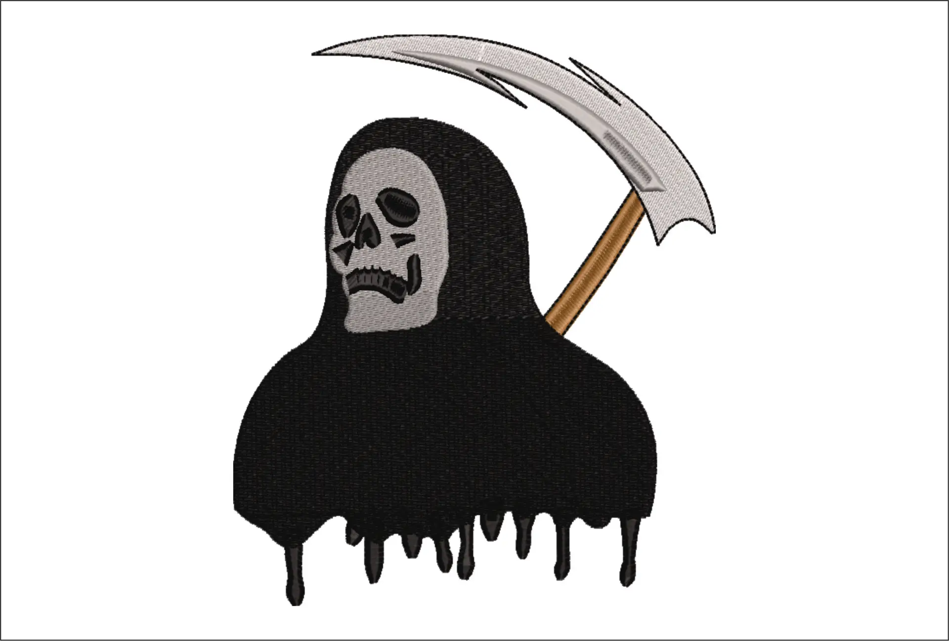 Grim Reaper Body- Halloween embroidery design - embroidery file - instant download