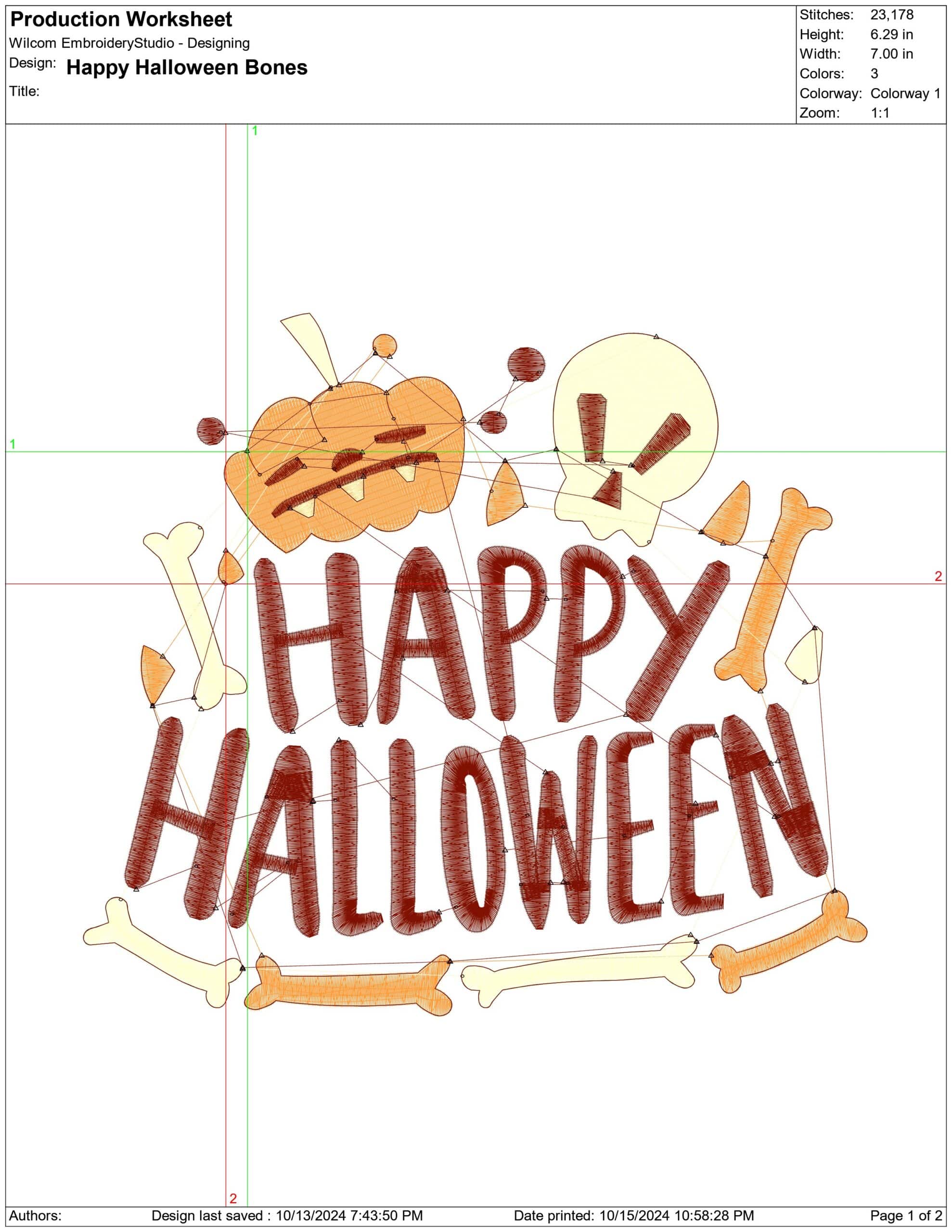 Happy Halloween Pumpkin - Halloween embroidery design - embroidery file - instant download — view 2