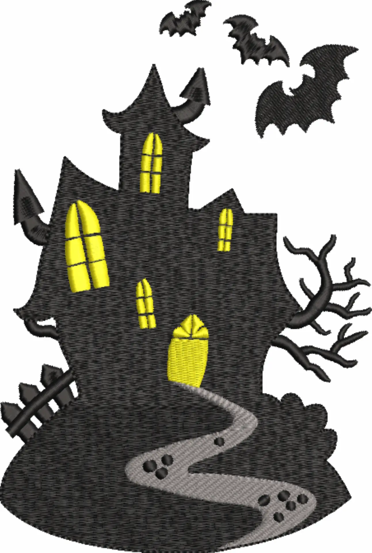 Haunted House - Halloween embroidery design - embroidery file - instant download — view 3