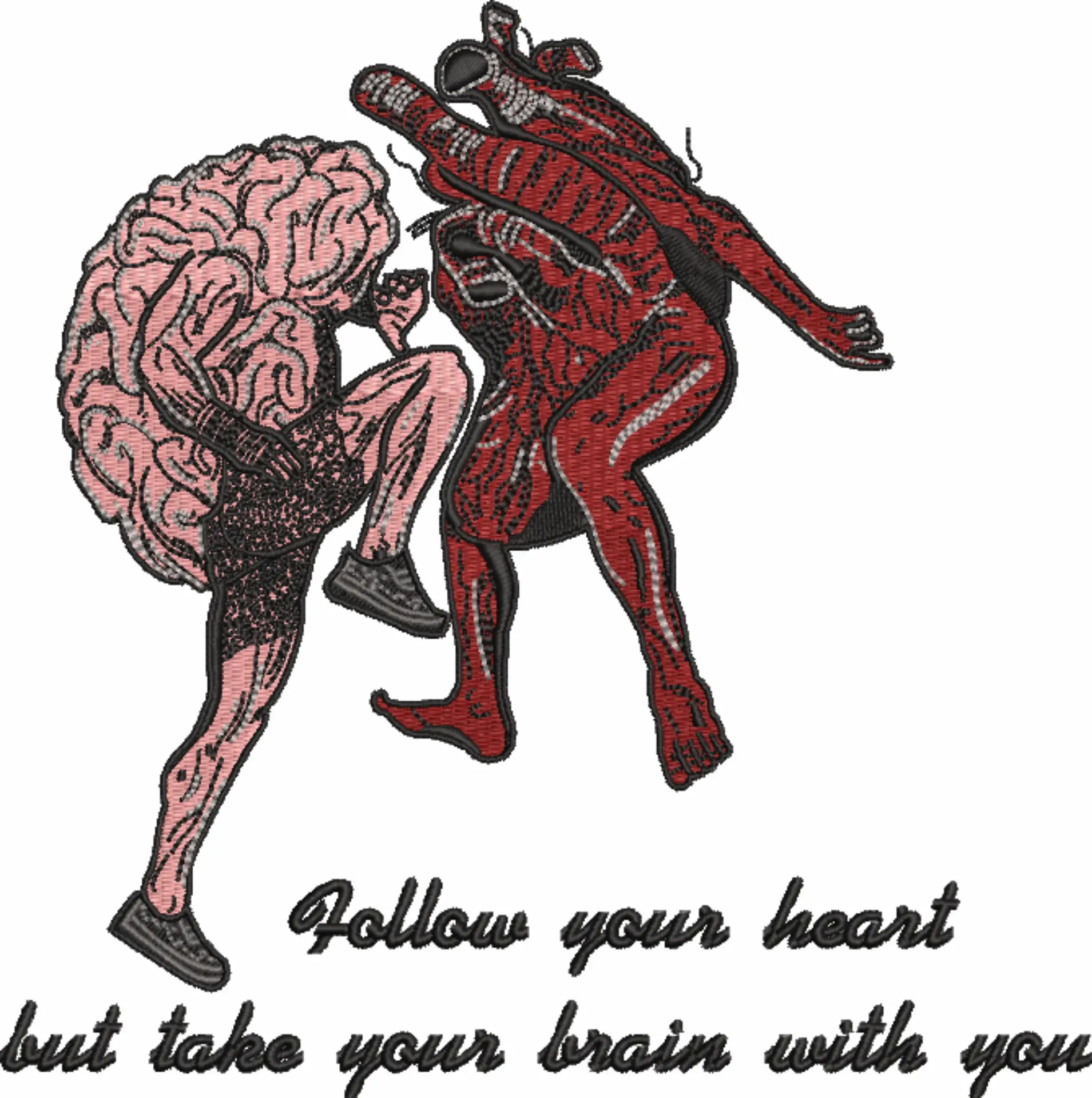Heart and Brain - Halloween embroidery design - embroidery file - instant download — view 4