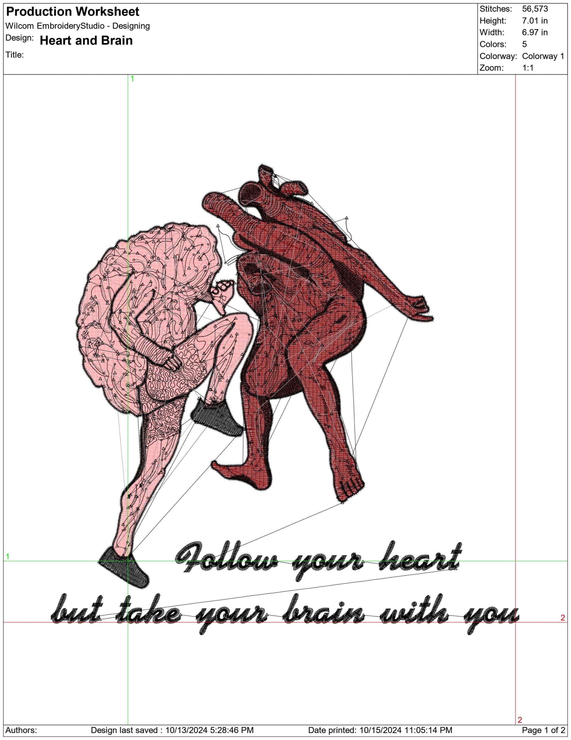 Heart and Brain - Halloween embroidery design - embroidery file - instant download — view 2