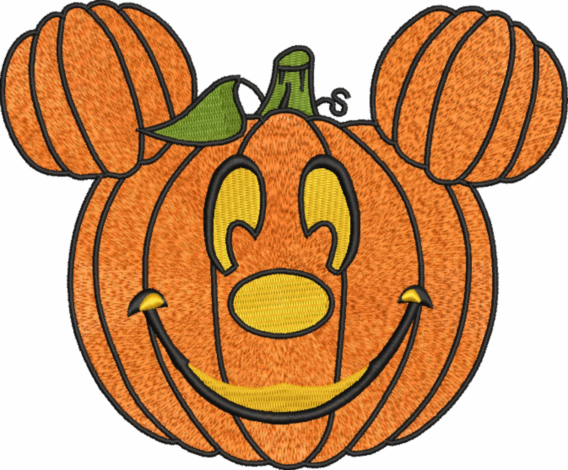Halloween Mickey Mouse Pumpkin - Halloween embroidery design - embroidery file - instant download — view 4