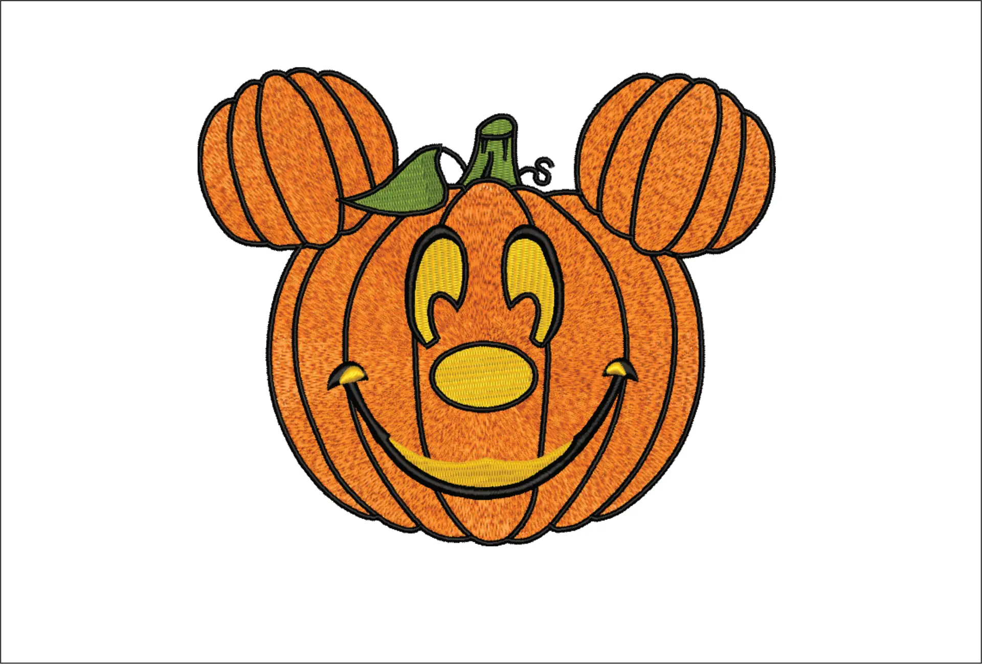 Halloween Mickey Mouse Pumpkin - Halloween embroidery design - embroidery file - instant download