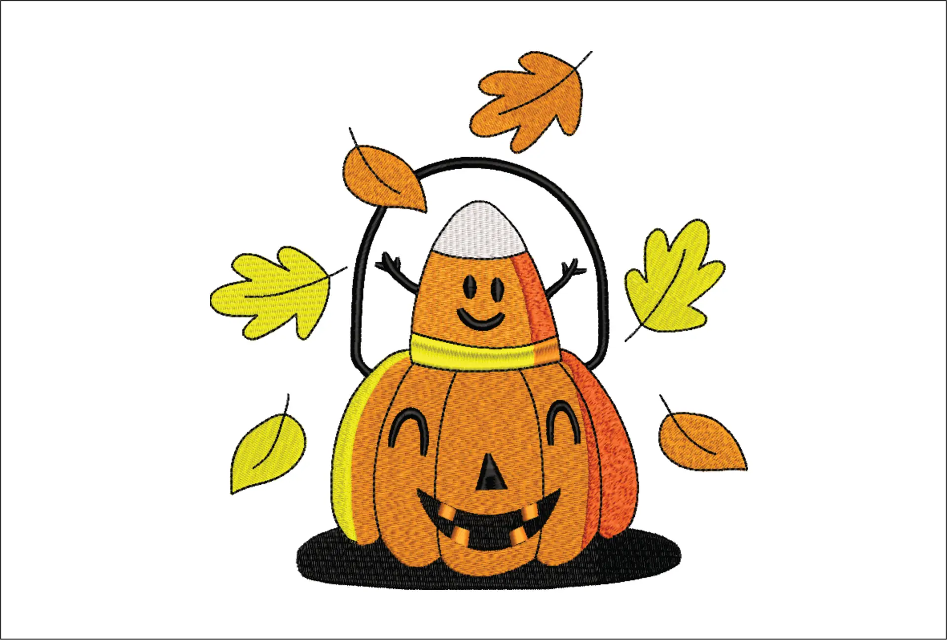 Pumpkin with Hat- Halloween embroidery design - embroidery file - instant download