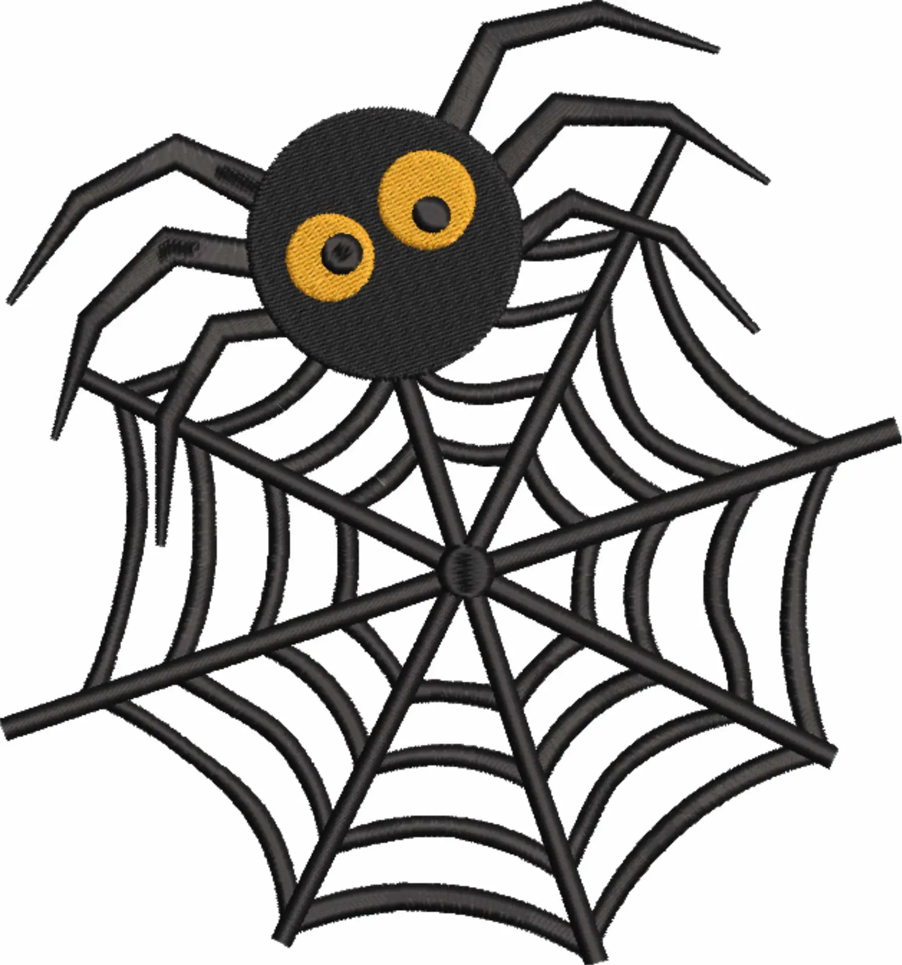 Spider and Web - Halloween embroidery design - embroidery file - instant download — view 4