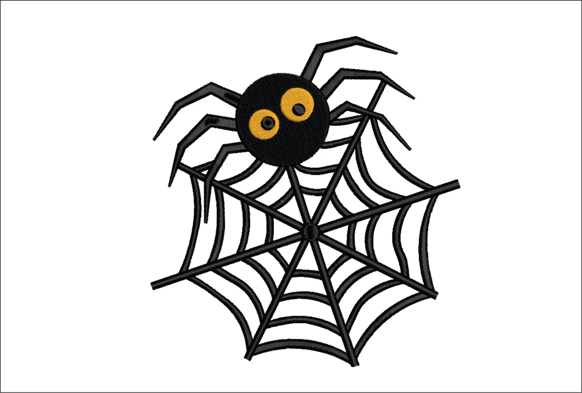 Spider and Web - Halloween embroidery design - embroidery file - instant download