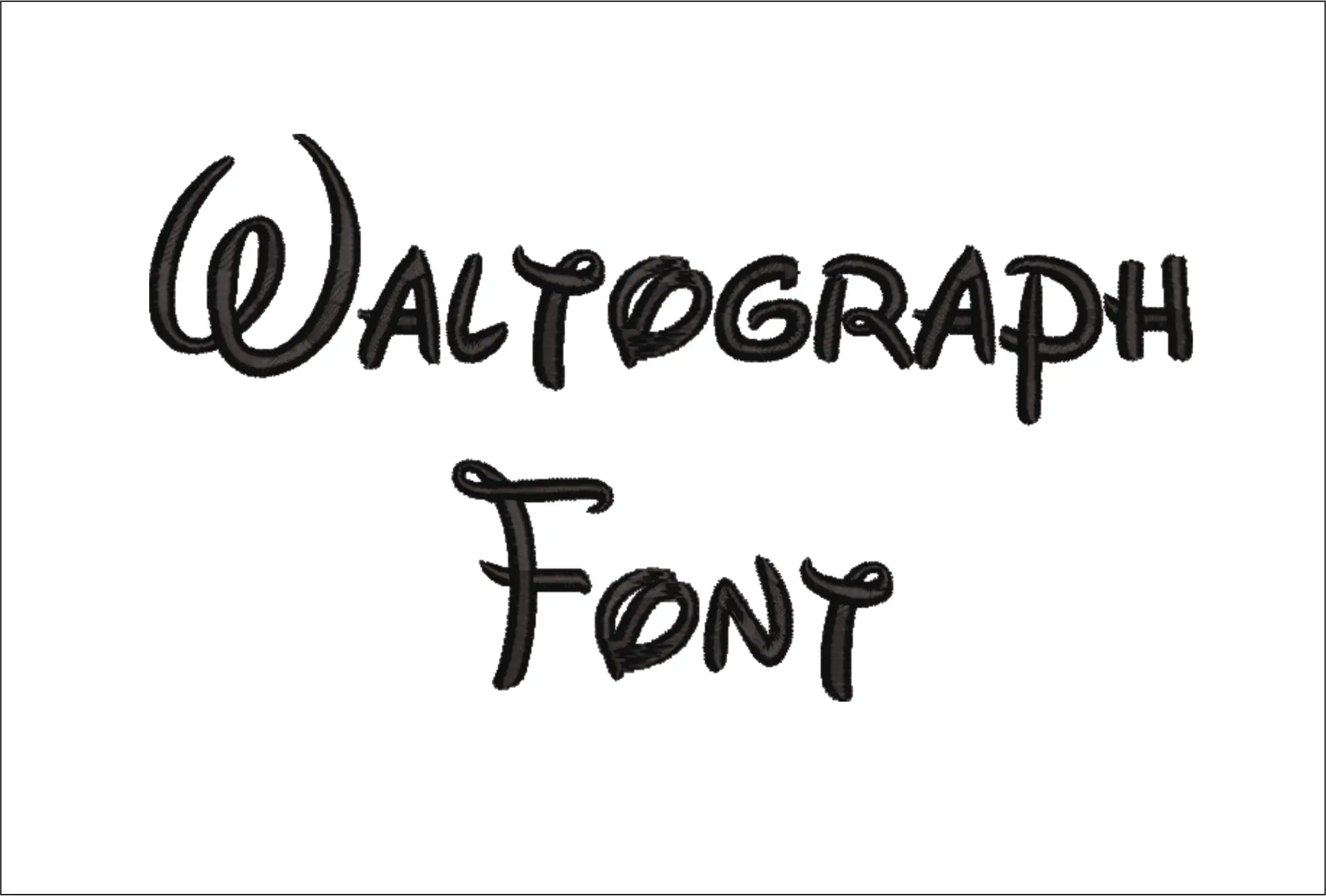 Waltograph Embroidery Font Set - 1"  2"  3" 4" and 5" - Machine Embroidery Alphabet Font - instant download