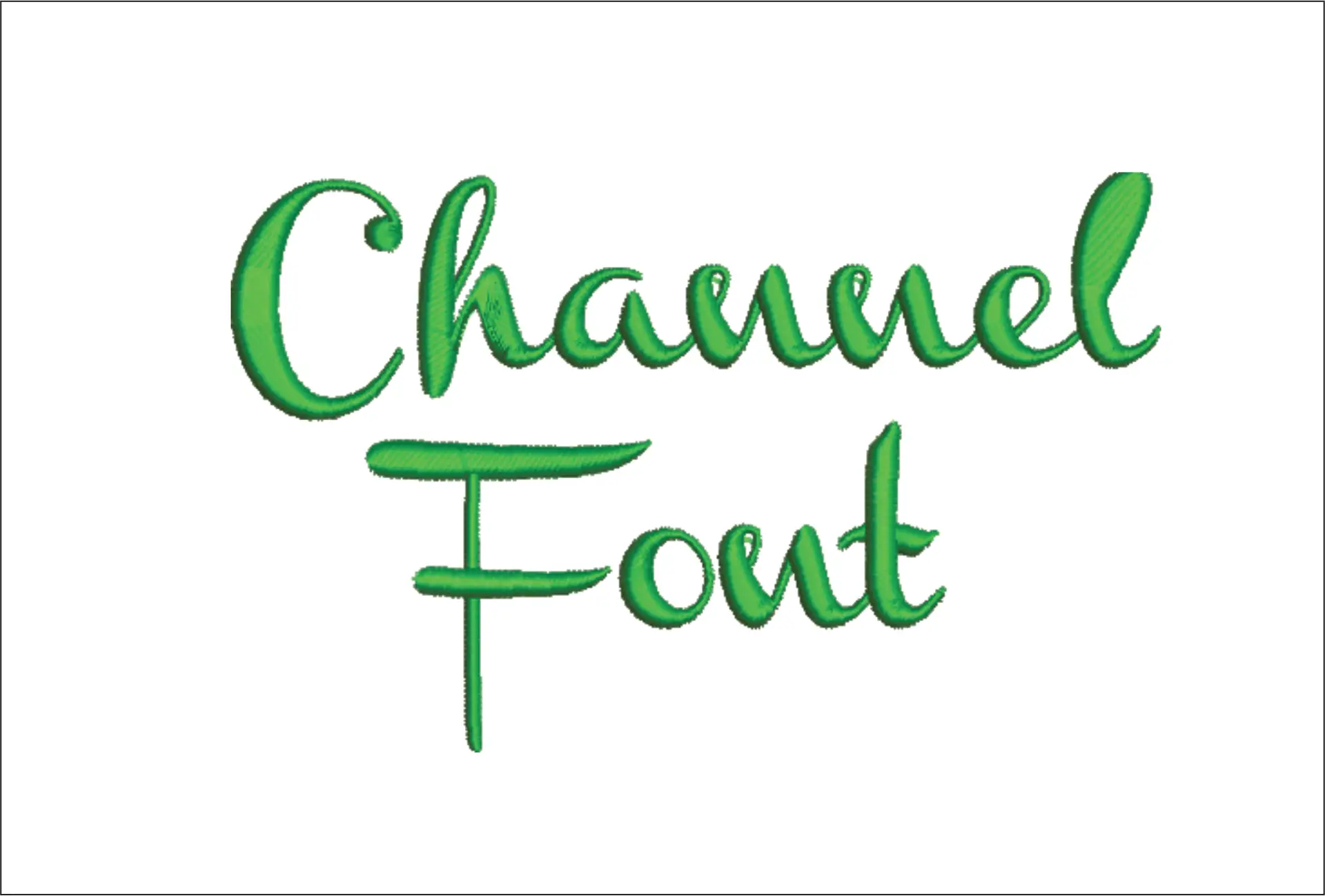 Chanel Embroidery Font Set - 1"  2"  3" 4" and 5" - Machine Embroidery Alphabet Font - instant download