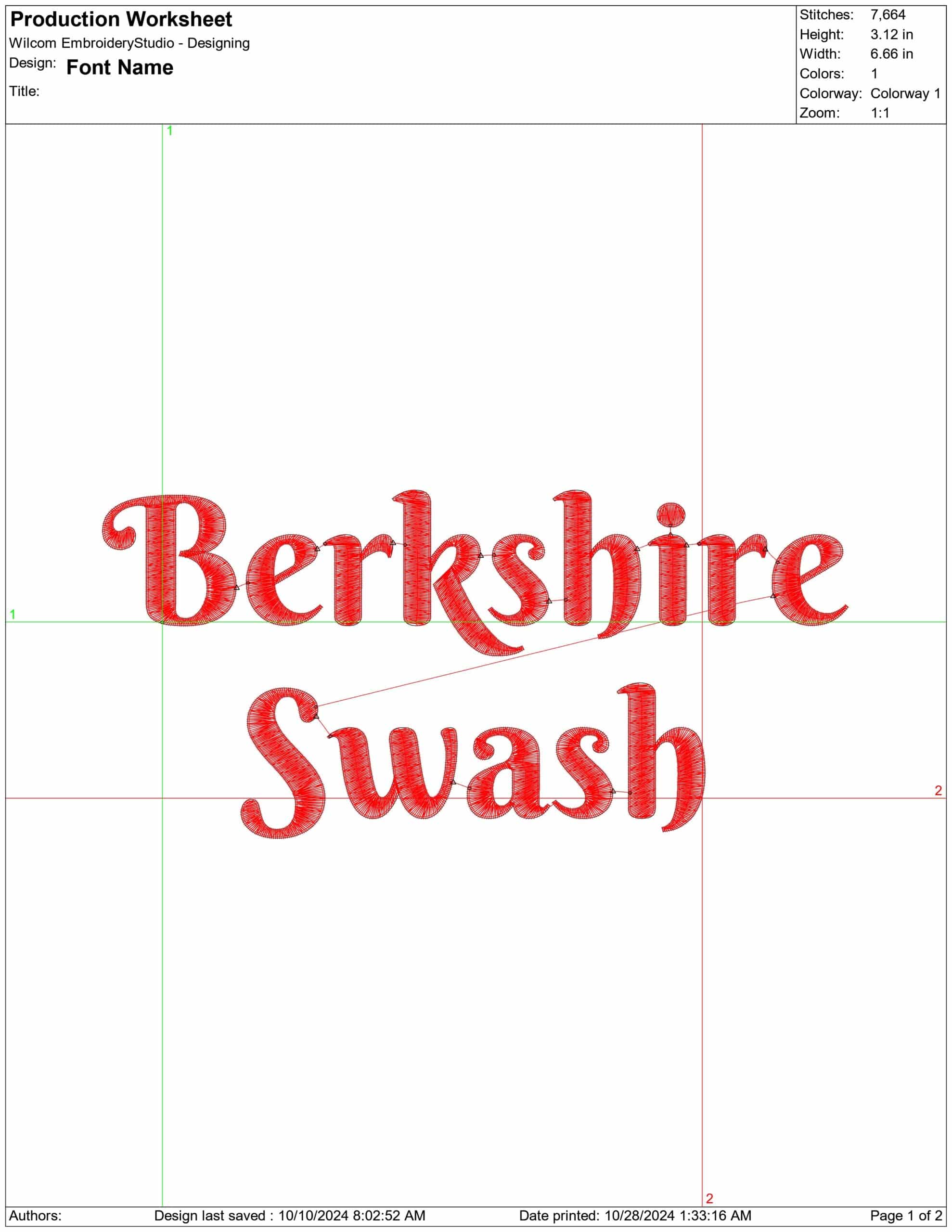 Berkshire Swash Embroidery Font Set - 1" 1.5" 2" 2.5" 3" and 4" - Machine Embroidery Alphabet Font - instant download — view 2
