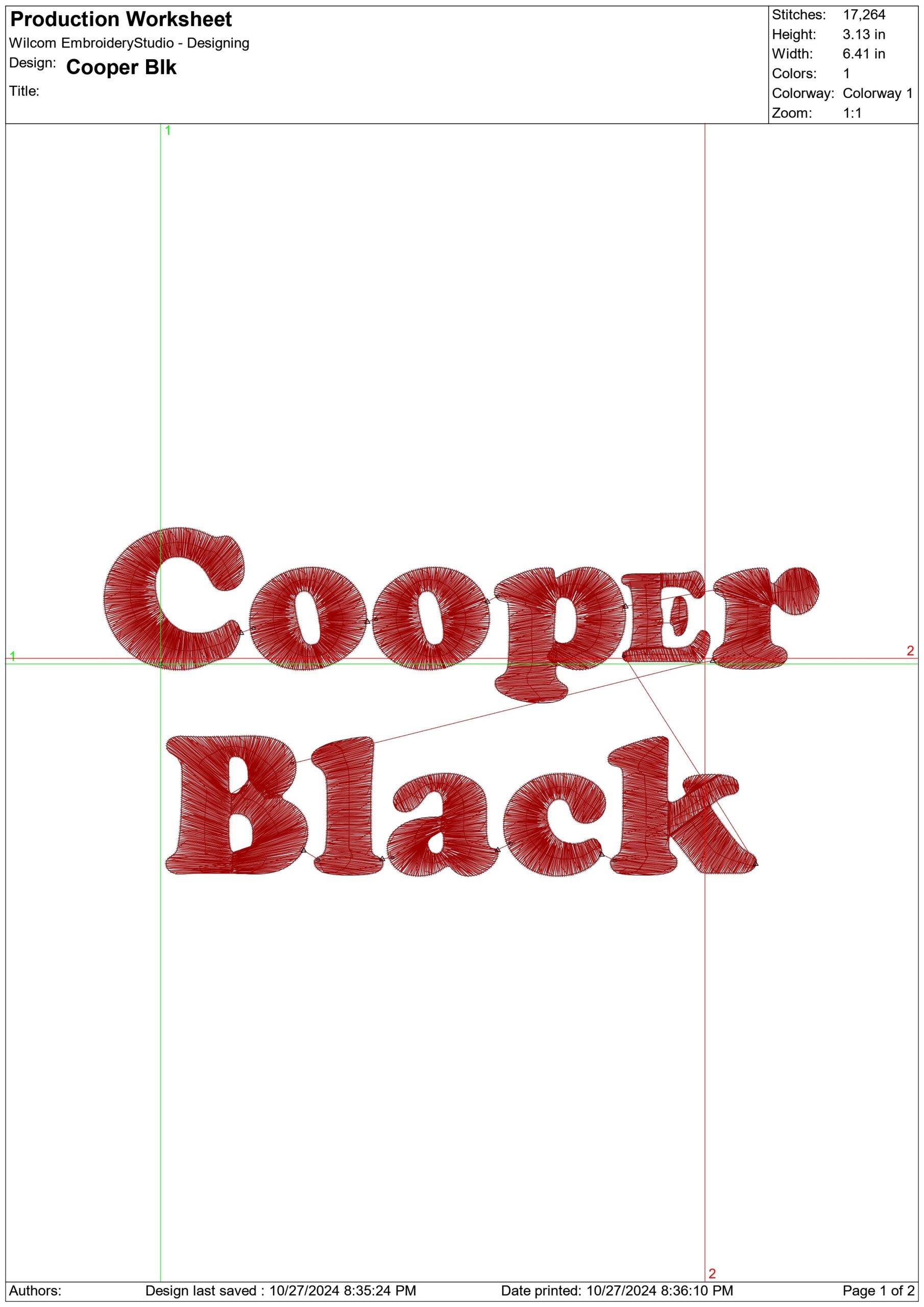 Cooper Black Embroidery Font Set - 1" 1.5" 2" 2.5" 3" and 4" - Machine Embroidery Alphabet Font - instant download