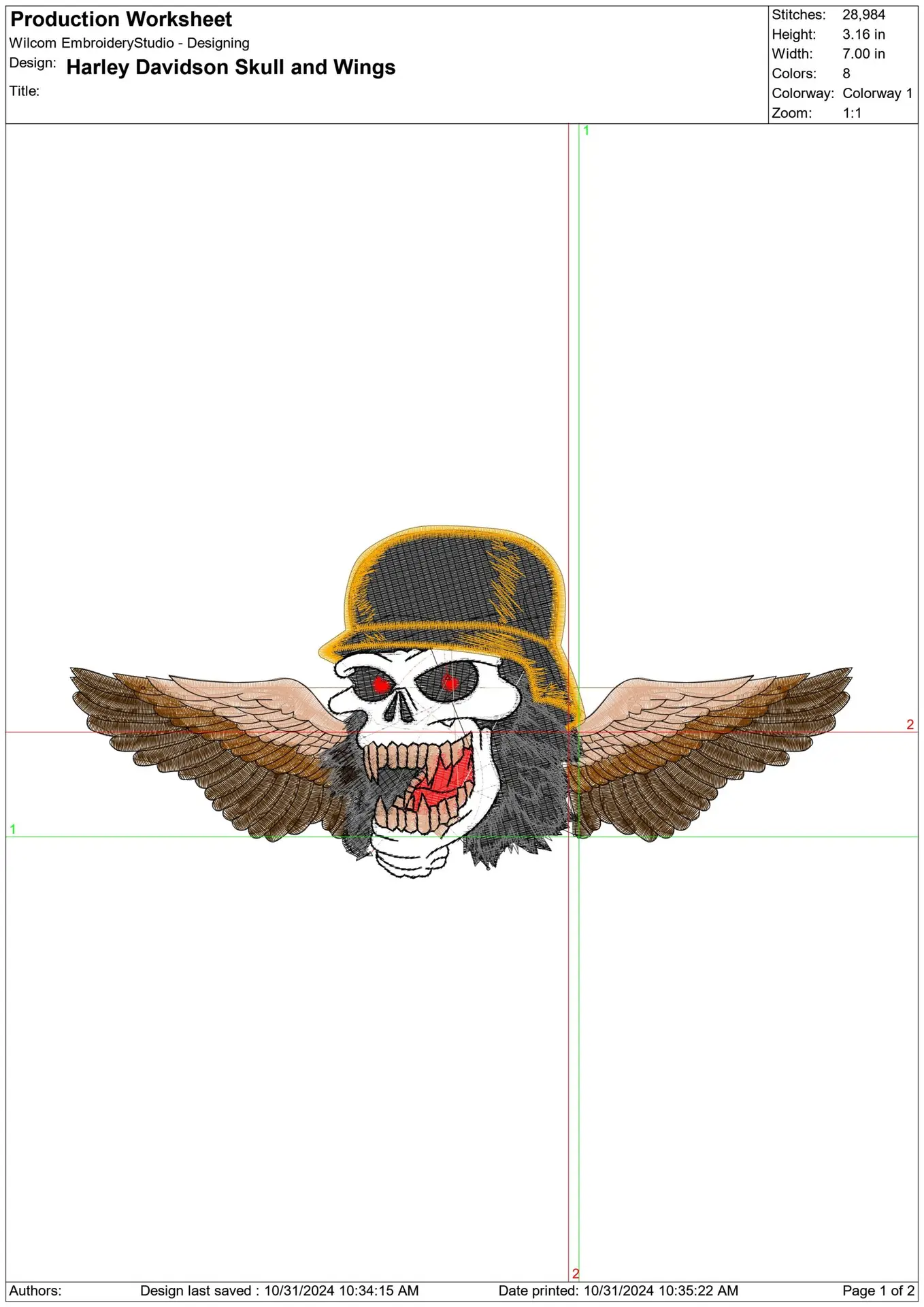 Harley Davidson Embroidery Skull and Wings Motorbike Logo design - Harley USA Bike Company machine pattern embroidery file instant download — view 2