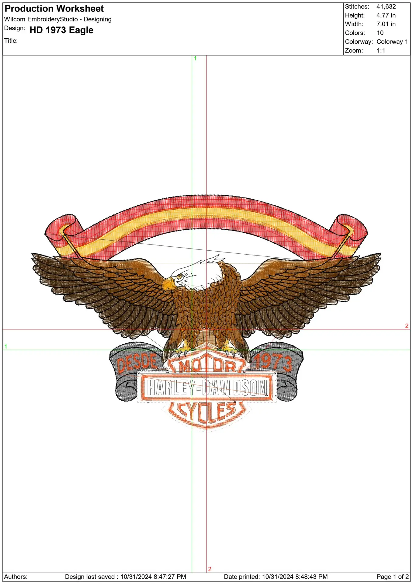 Harley Davidson Embroidery 1973 Espana Motorbike Logo design - Harley USA Bike Company machine pattern embroidery file instant download — view 2