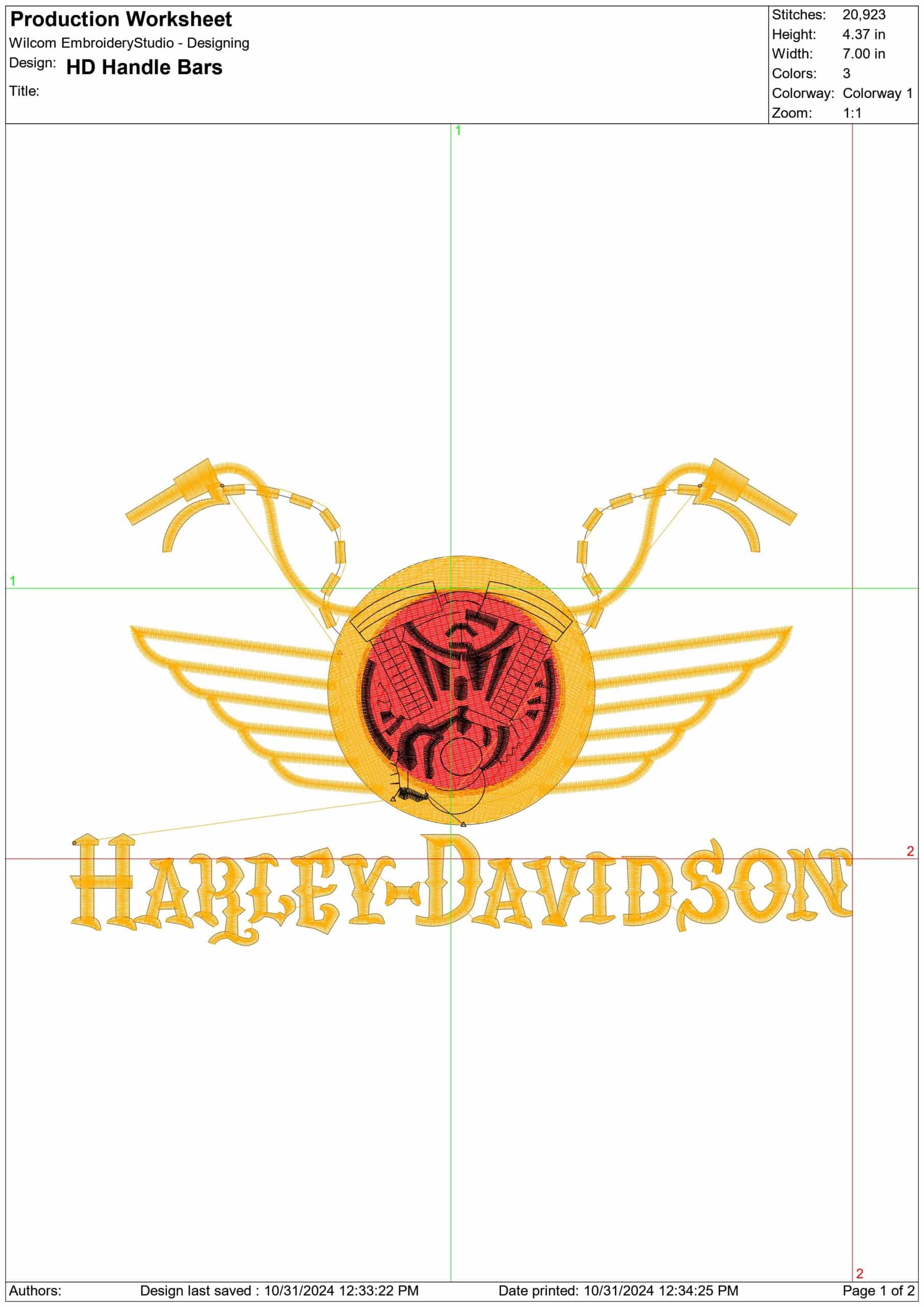 Harley Davidson Embroidery Handle Bars Motorbike Logo design - Harley USA Bike Company machine pattern embroidery file instant download — view 2
