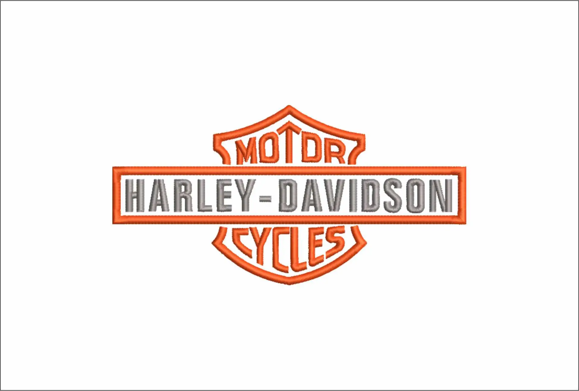 Harley Davidson Embroidery Outline Motorbike Logo design - Harley USA Bike Company machine pattern embroidery file instant download