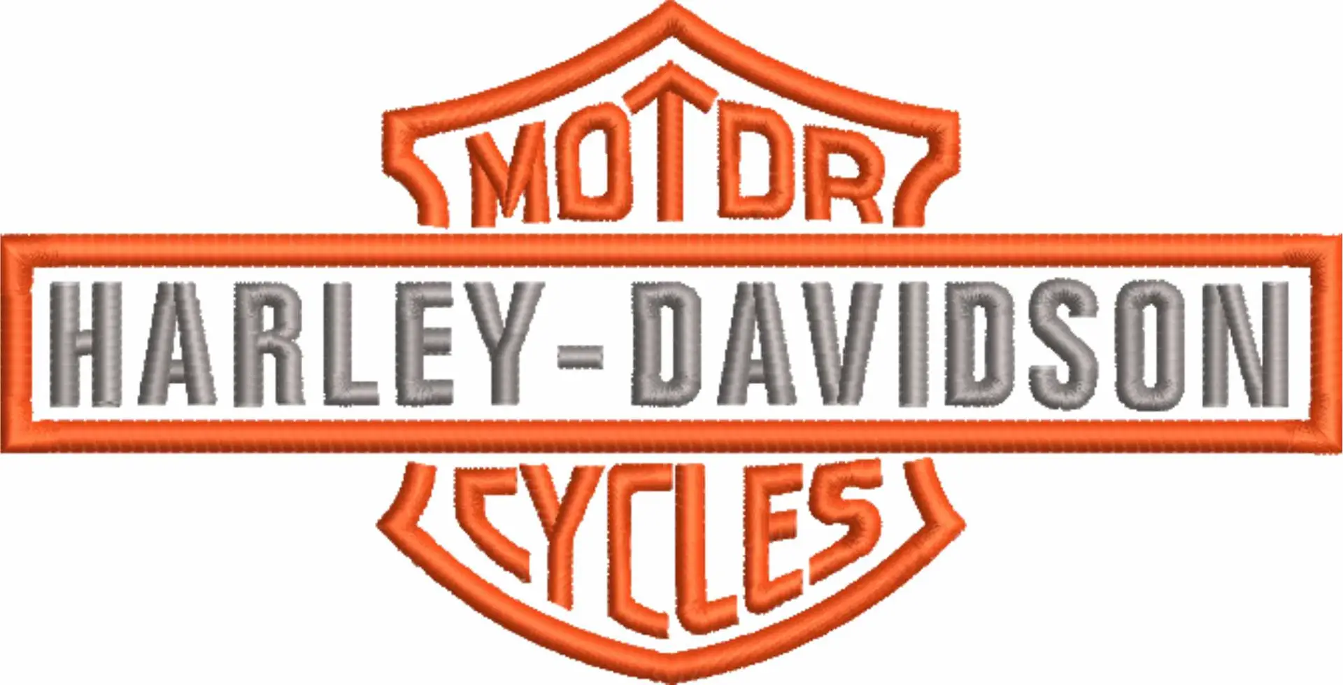 Harley Davidson Embroidery Outline Motorbike Logo design - Harley USA Bike Company machine pattern embroidery file instant download — view 4