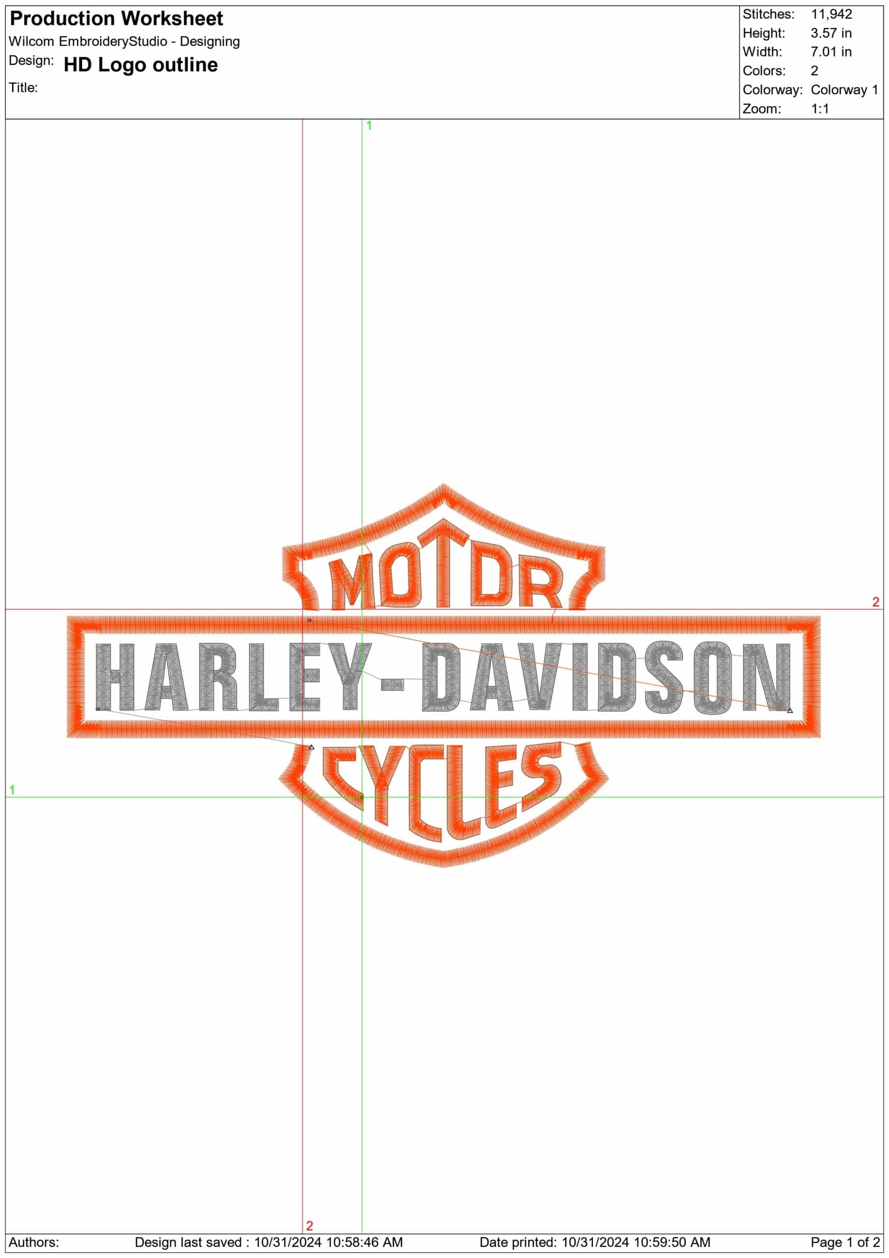 Harley Davidson Embroidery Outline Motorbike Logo design - Harley USA Bike Company machine pattern embroidery file instant download — view 2