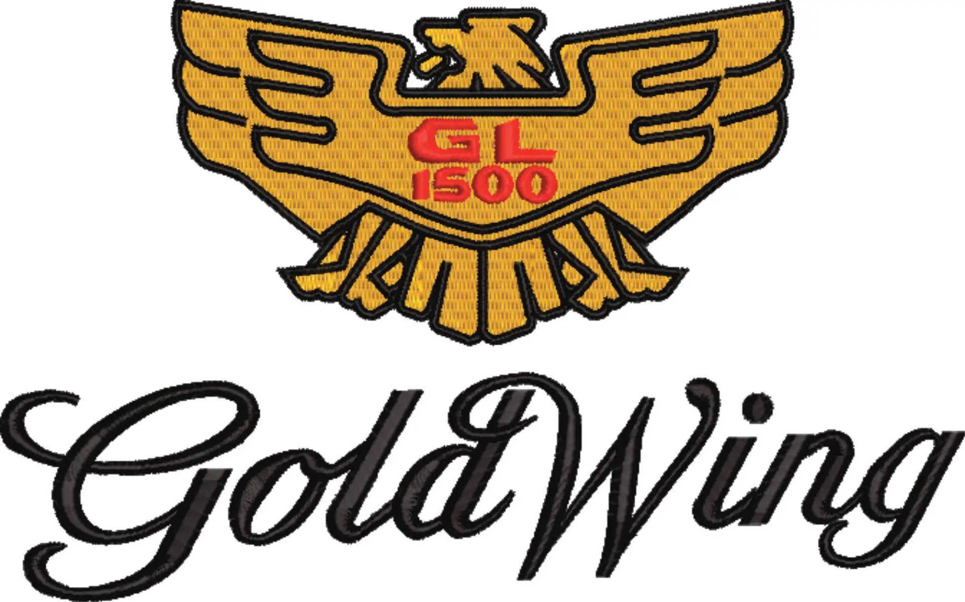Honda Goldwing Motorbike Embroidery design - Motor Bike Company machine pattern embroidery file instant download — view 4