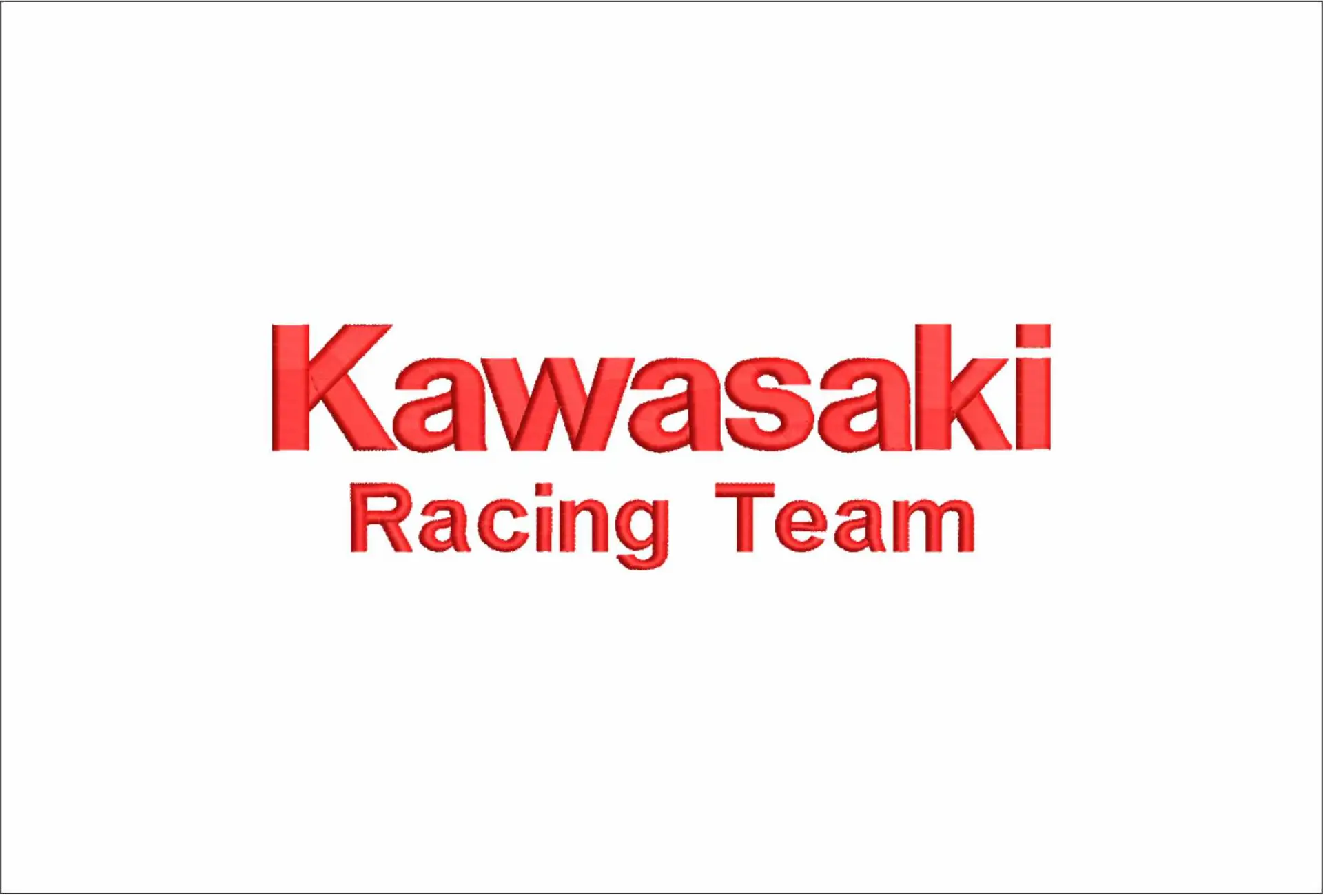 Kawasaki Racing Team Motorbike Embroidery design - Motor Bike Company machine pattern embroidery file instant download