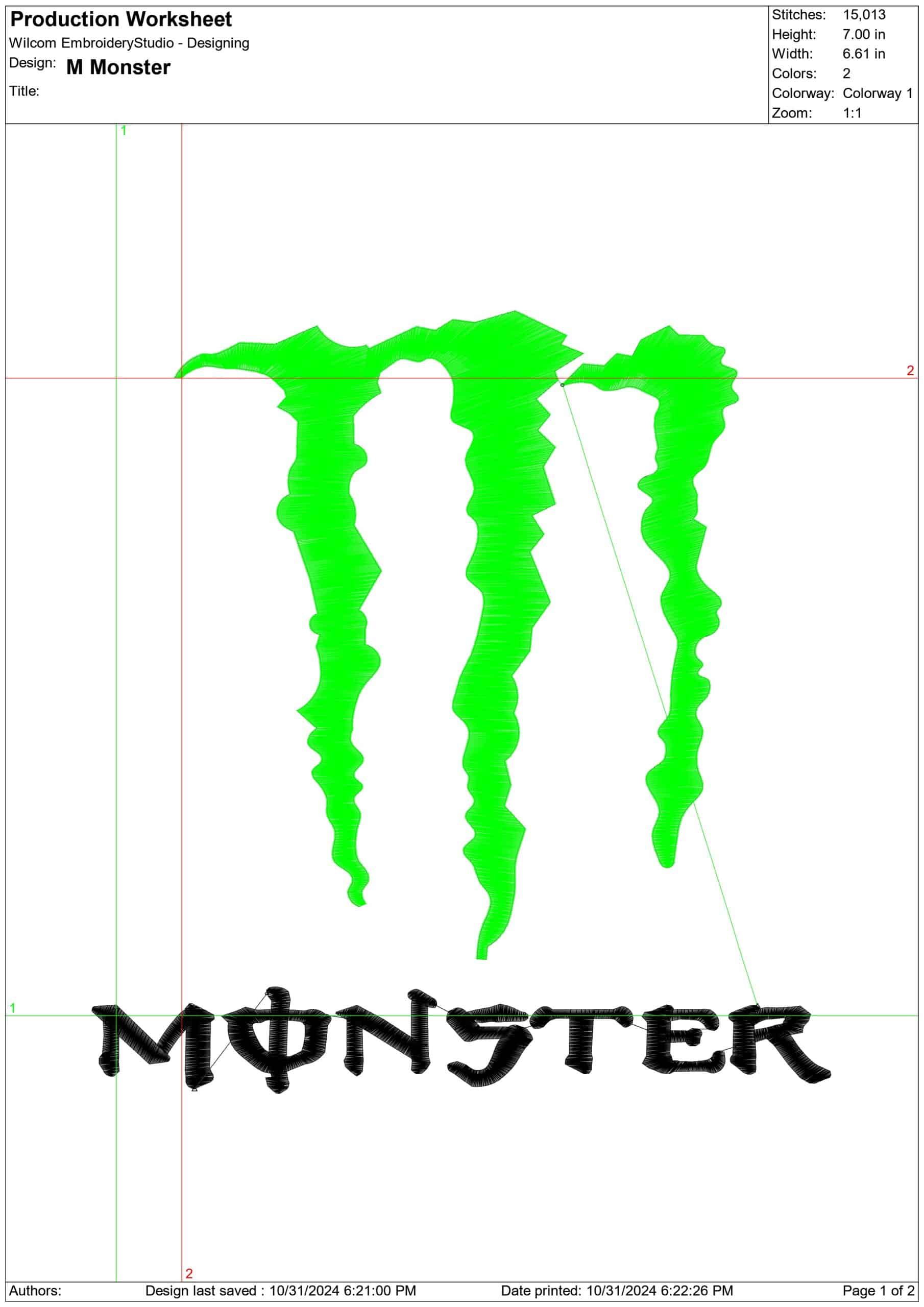 Monster Energy Motorbike Embroidery design - Motor Bike Company machine pattern embroidery file instant download — view 2