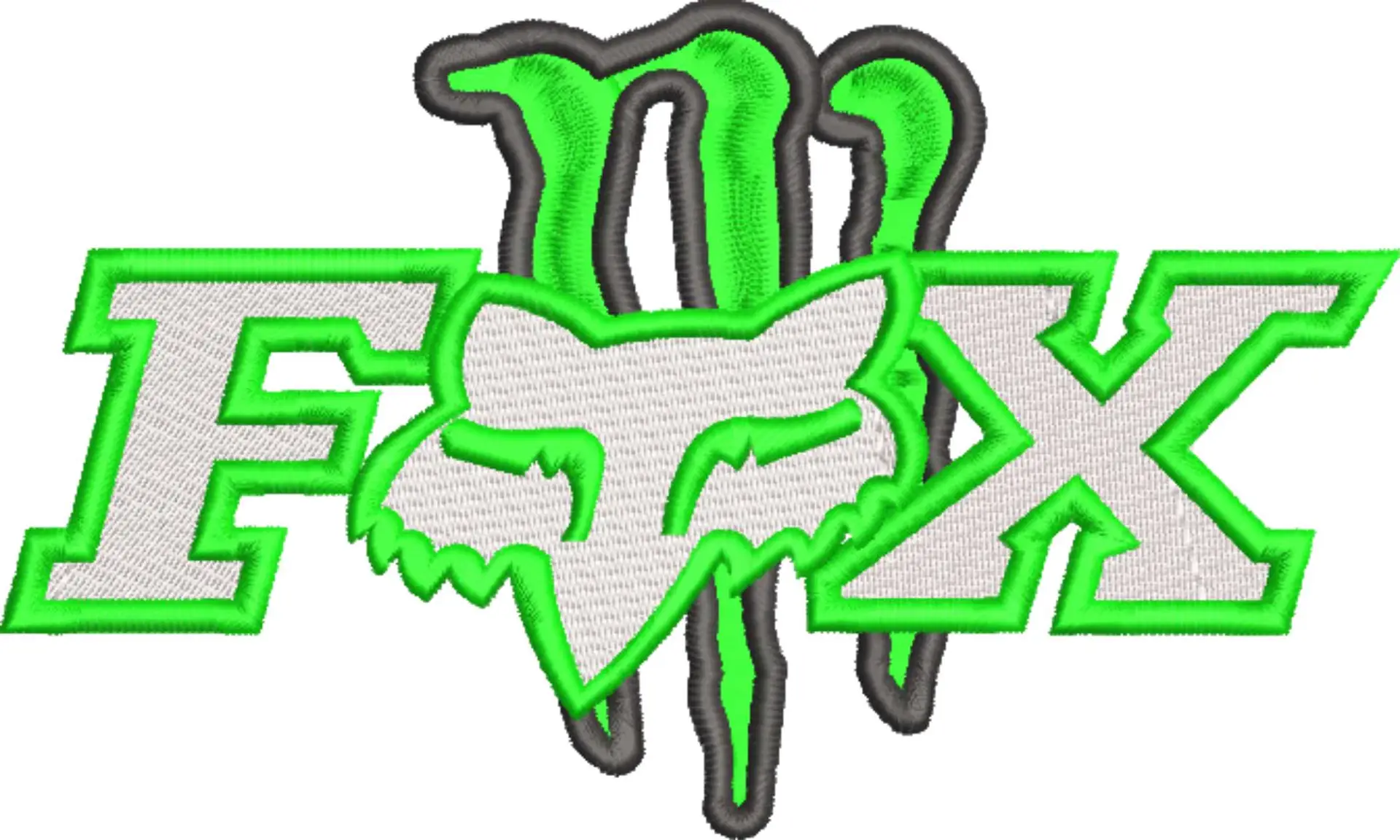 Monster Energy Fox Motorcross Motorbike Embroidery design - Motor Bike Company machine pattern embroidery file instant download — view 4