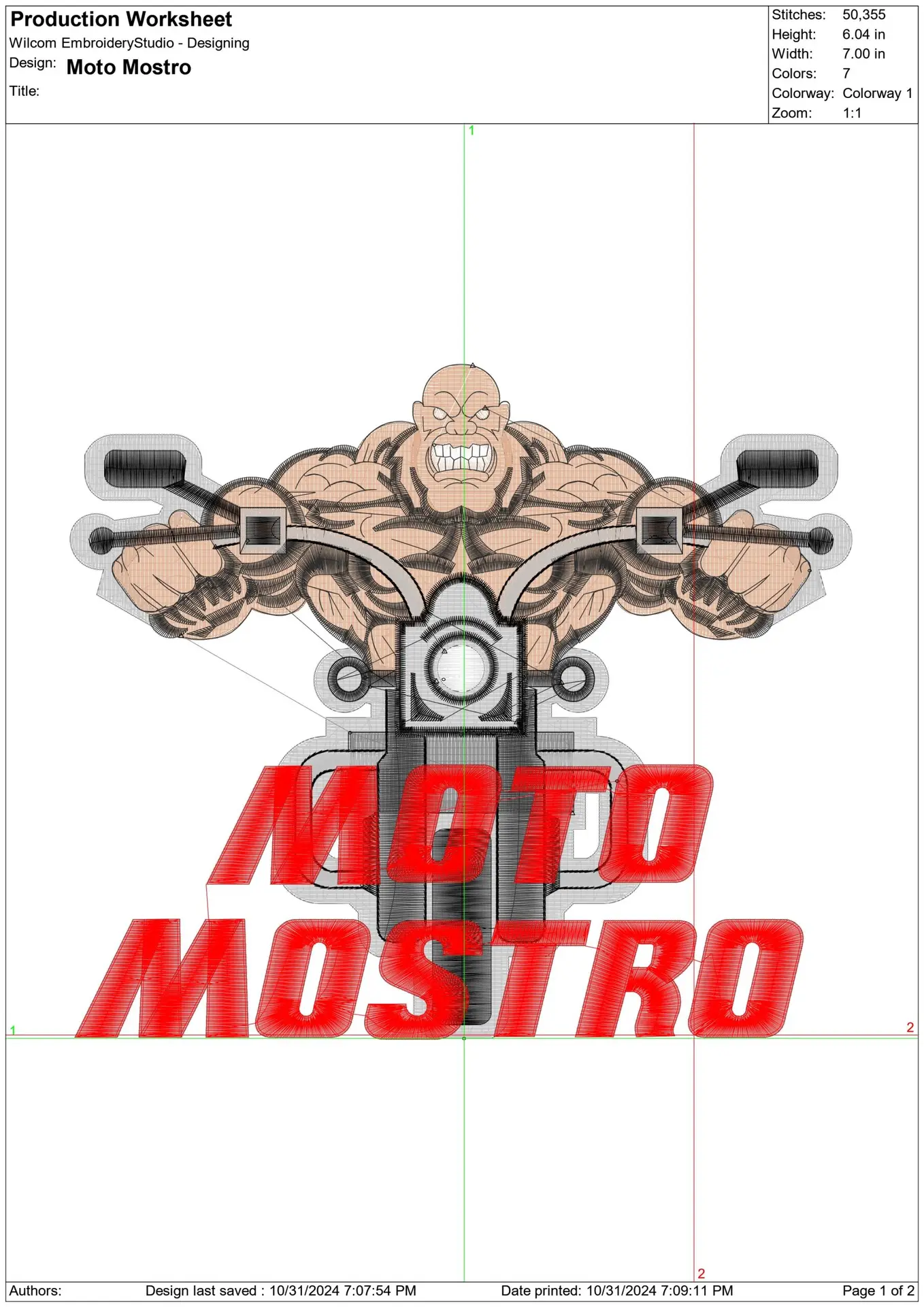 Moto Mostro Motorbike Embroidery design - Motor Bike Company machine pattern embroidery file instant download — view 2