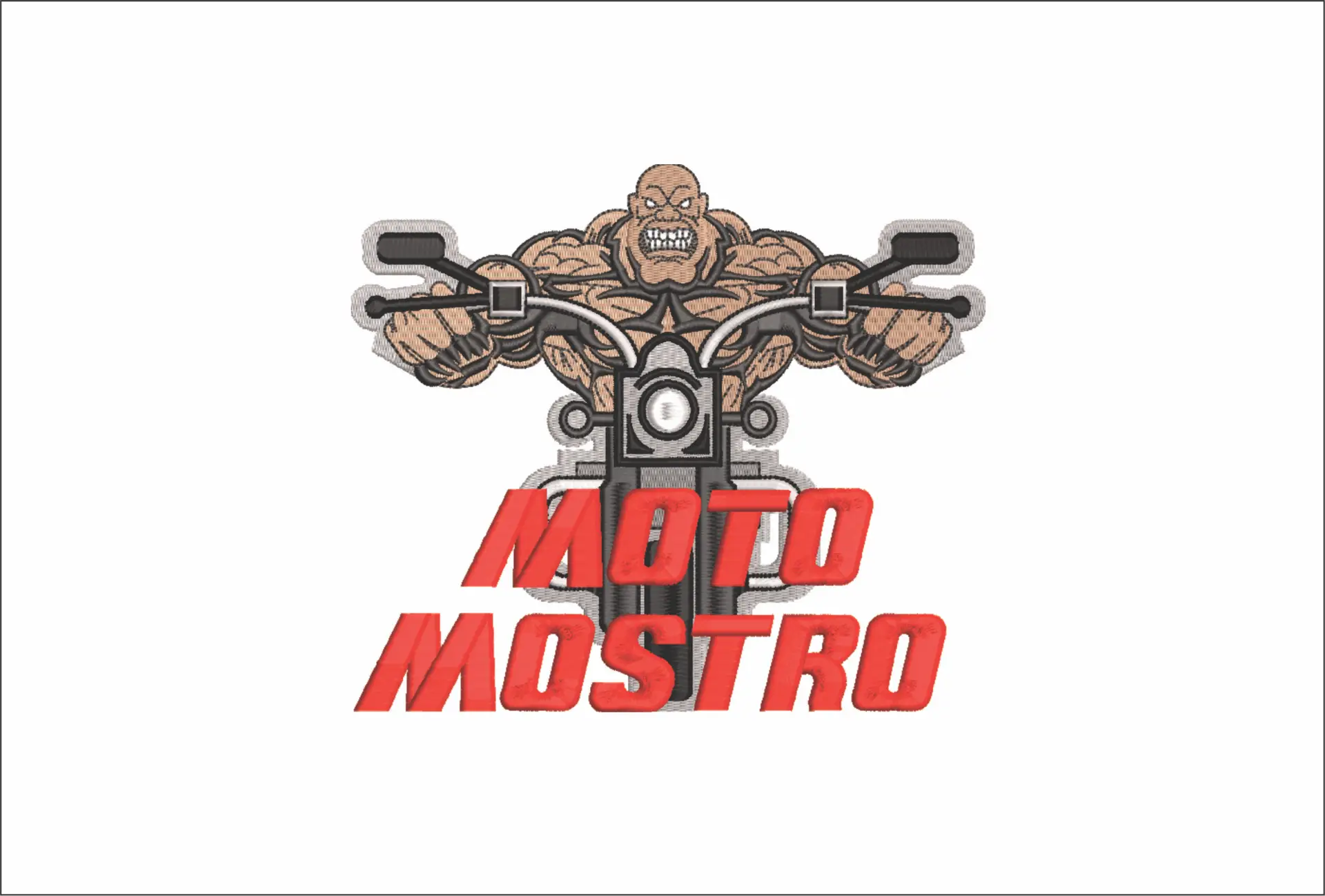 Moto Mostro Motorbike Embroidery design - Motor Bike Company machine pattern embroidery file instant download