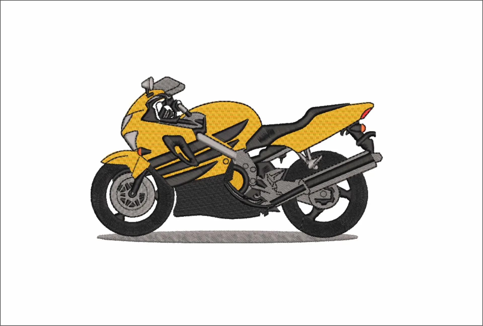 Sports Bike Motorbike Embroidery design - Motor Bike Company machine pattern embroidery file instant download