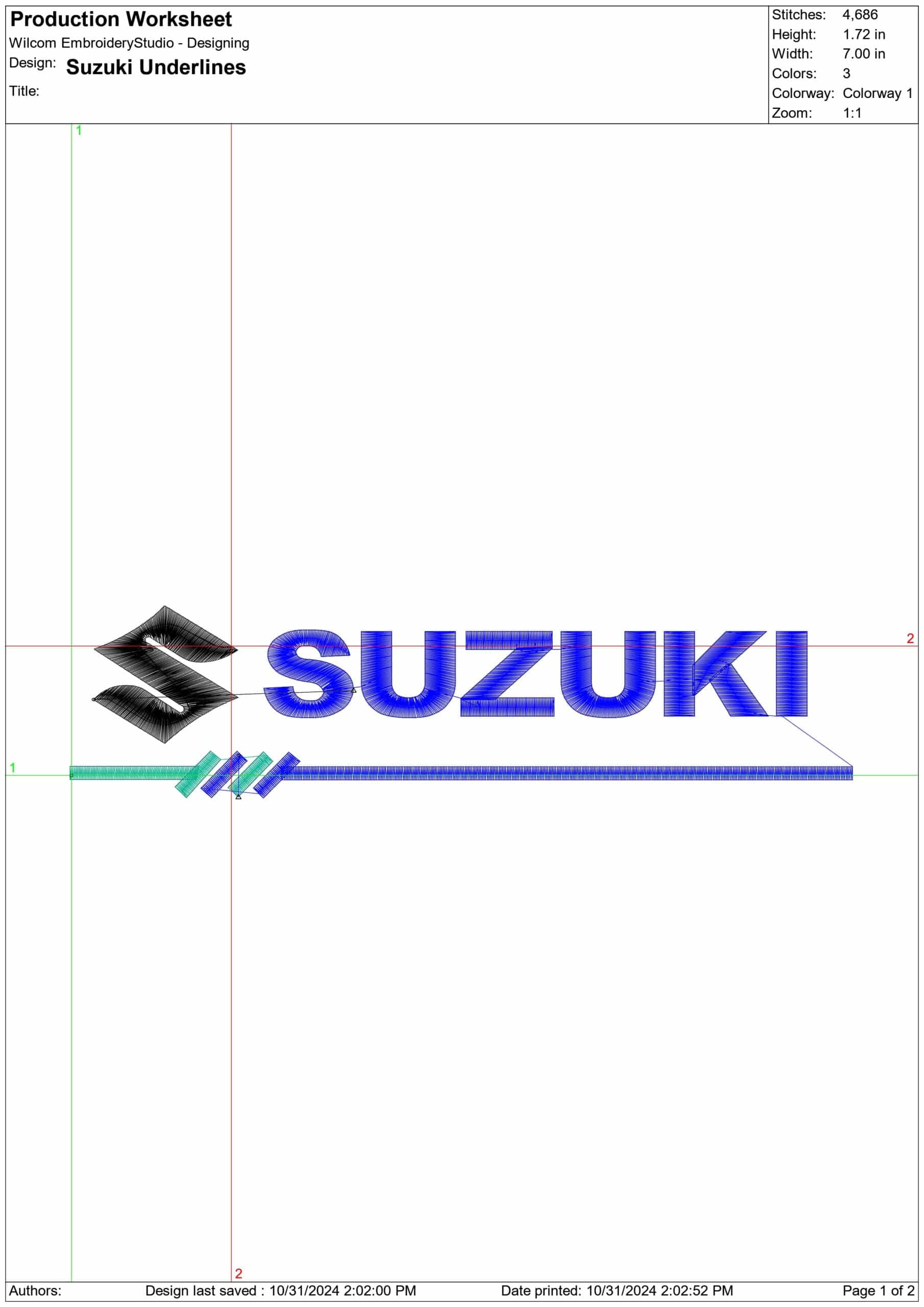 Suzuki Underlined Motorbike Embroidery design - Motor Bike Company machine pattern embroidery file instant download — view 2