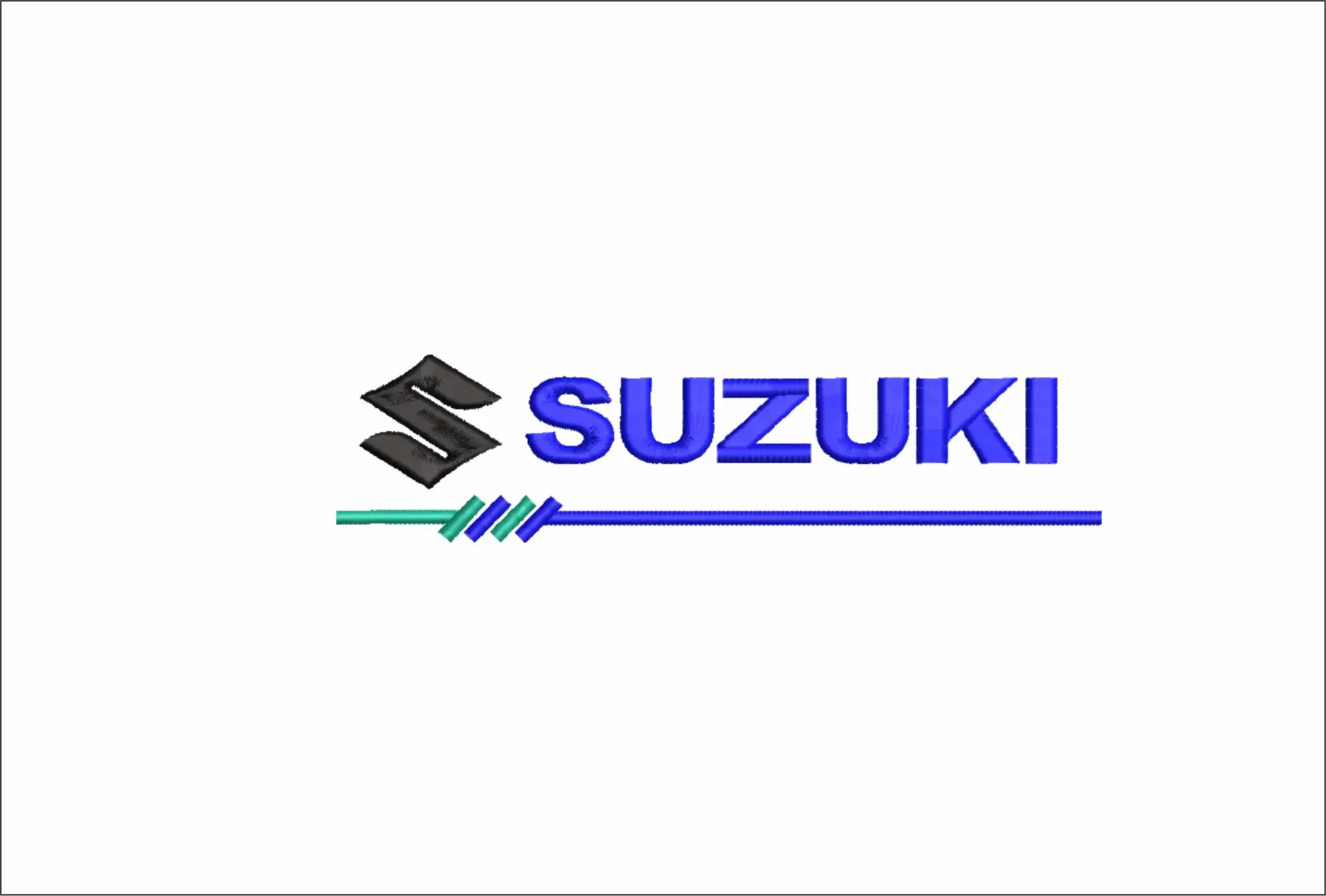 Suzuki Underlined Motorbike Embroidery design - Motor Bike Company machine pattern embroidery file instant download