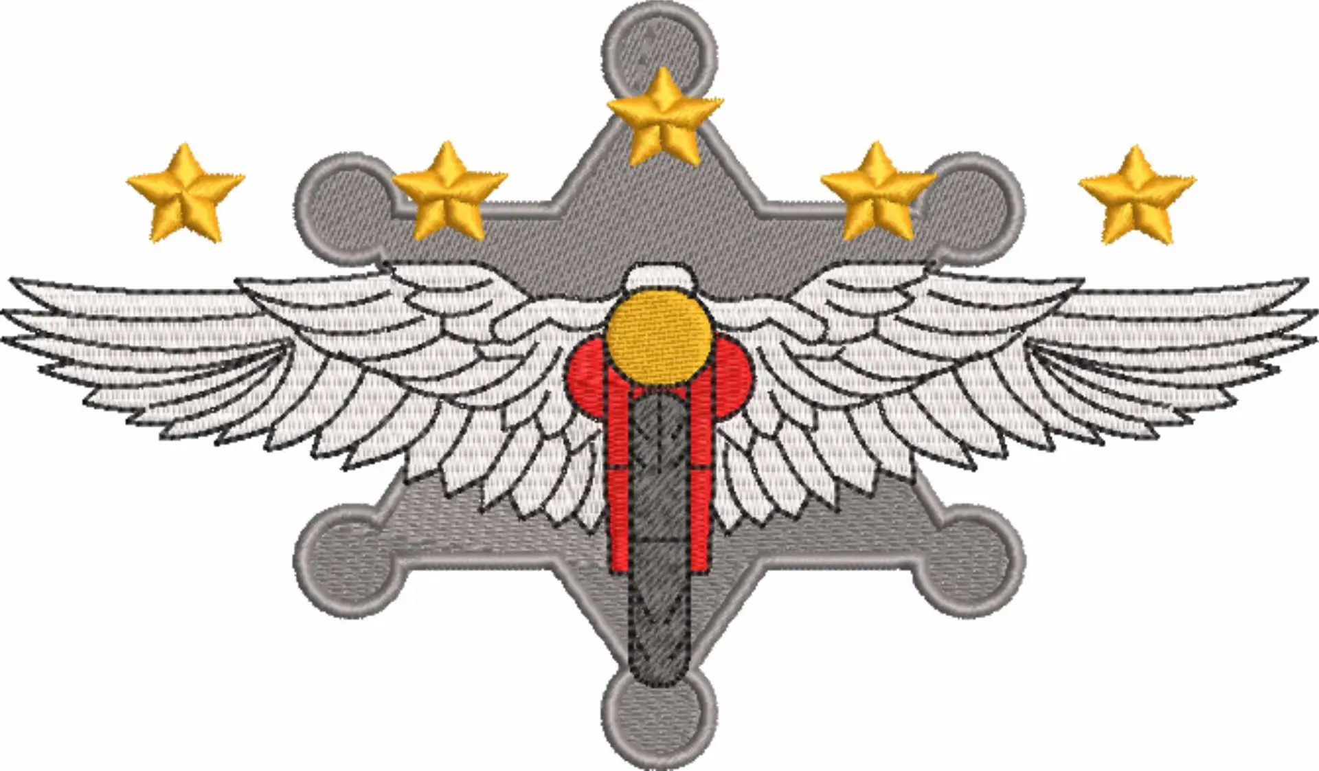 Stylize Motorbike star Embroidery design - Motor Bike Company machine pattern embroidery file instant download (Copy) — view 4