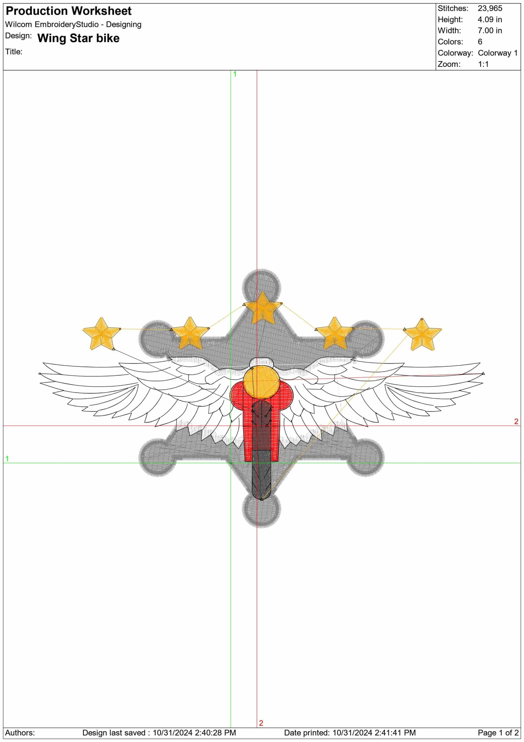 Stylize Motorbike star Embroidery design - Motor Bike Company machine pattern embroidery file instant download (Copy) — view 2