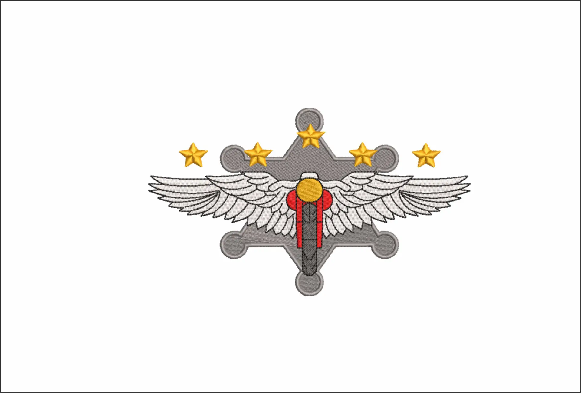 Stylize Motorbike star Embroidery design - Motor Bike Company machine pattern embroidery file instant download (Copy)