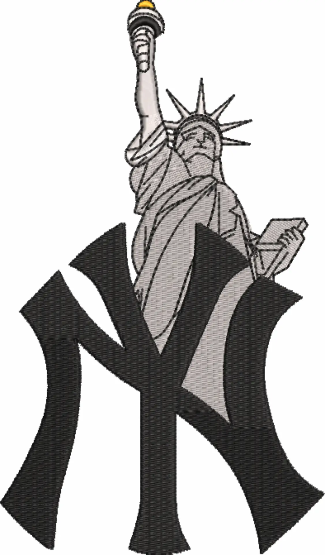 New York Yankees Statue of Liberty - Major league Baseball logo - MLB embroidery machine pattern embroidery file - instant download — view 3